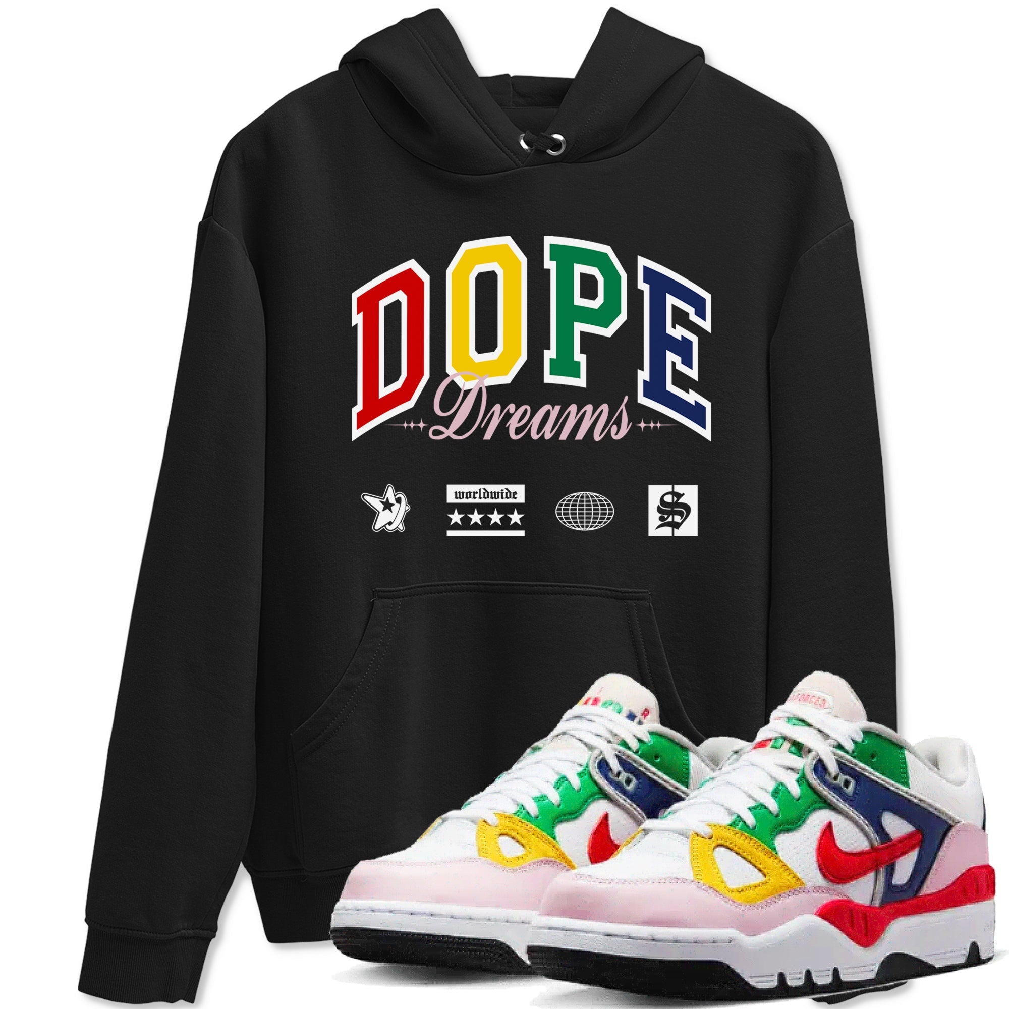 AF 3 Nigo shirtsto match jordans Dope Dreams sneaker match tees Air Force 3 Low x Nigo Blue Void and Tour Yellow match shoes to clothes Drip Gear Zone unisex cotton Black 1 shirts