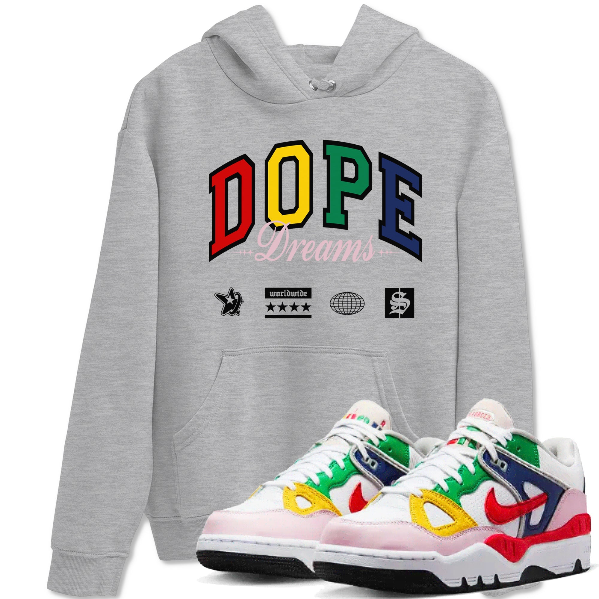 AF 3 Nigo shirtsto match jordans Dope Dreams sneaker match tees Air Force 3 Low x Nigo Blue Void and Tour Yellow match shoes to clothes Drip Gear Zone unisex cotton Heather Grey 1 shirts