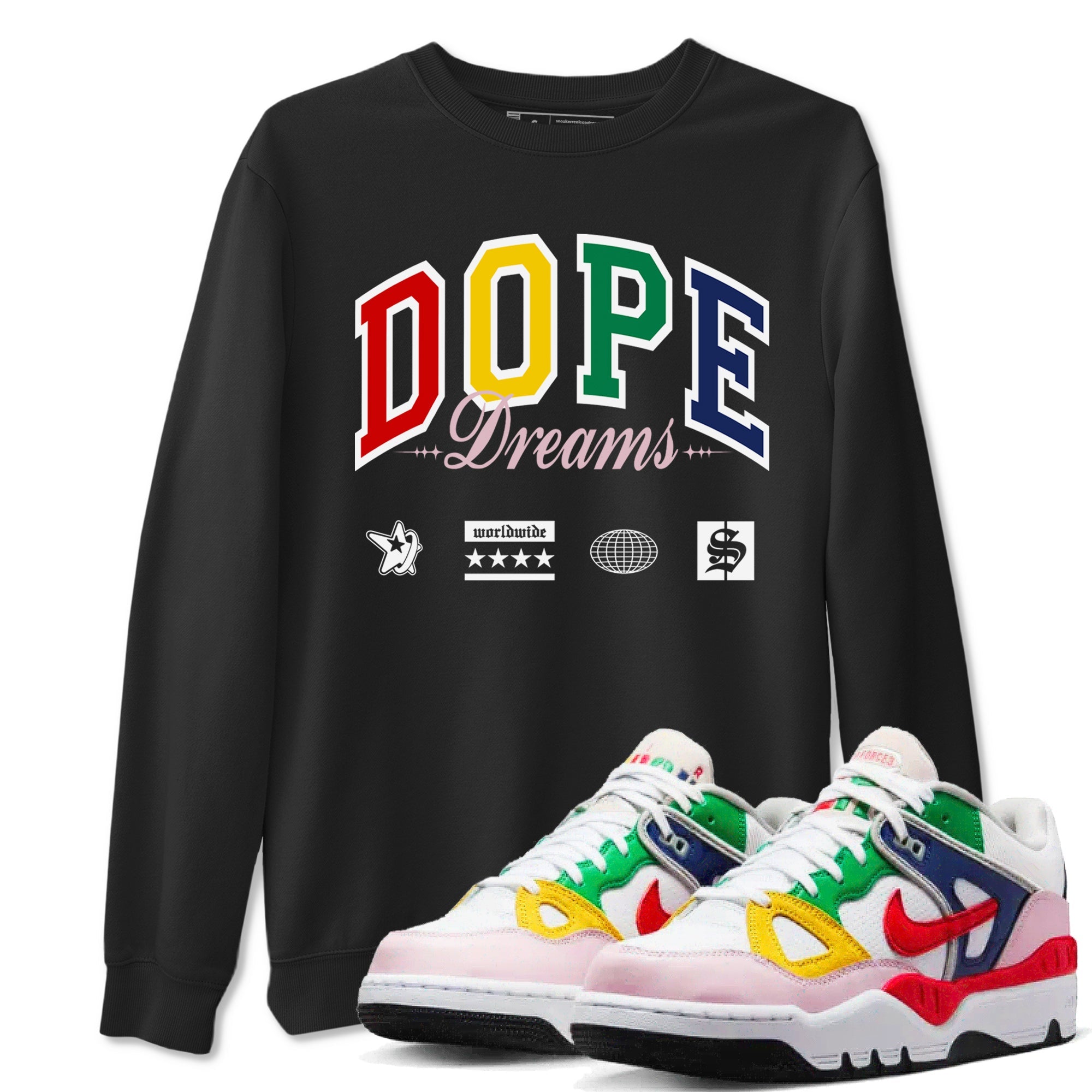 AF 3 Nigo shirtsto match jordans Dope Dreams sneaker match tees Air Force 3 Low x Nigo Blue Void and Tour Yellow match shoes to clothes Drip Gear Zone unisex cotton Black 1 shirts
