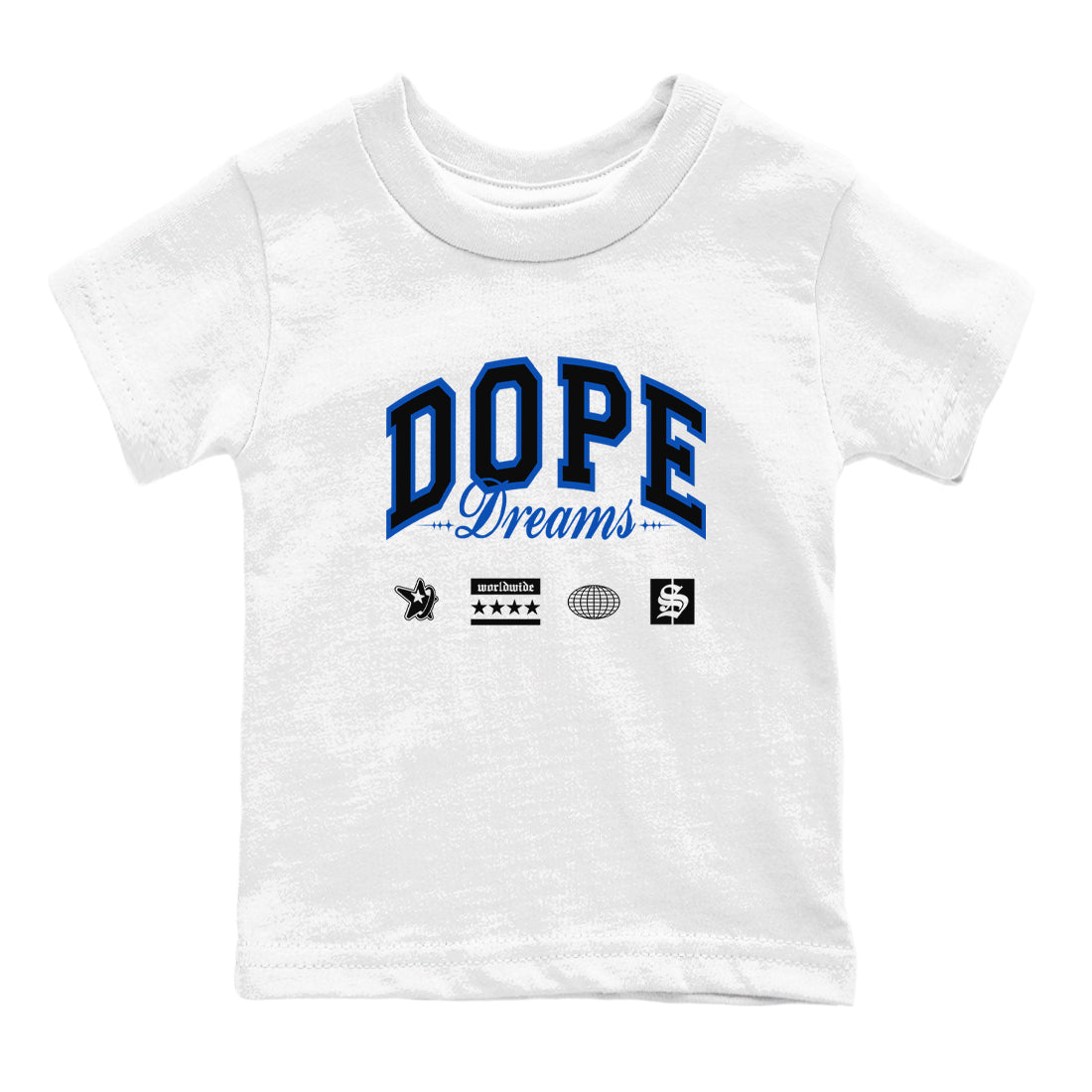 1s Game Royal shirts to match jordans Dope Dreams sneaker match tees Air Jordan 1 Game Royal Drip Gear Zone Youth Baby White 2 crew neck shirts