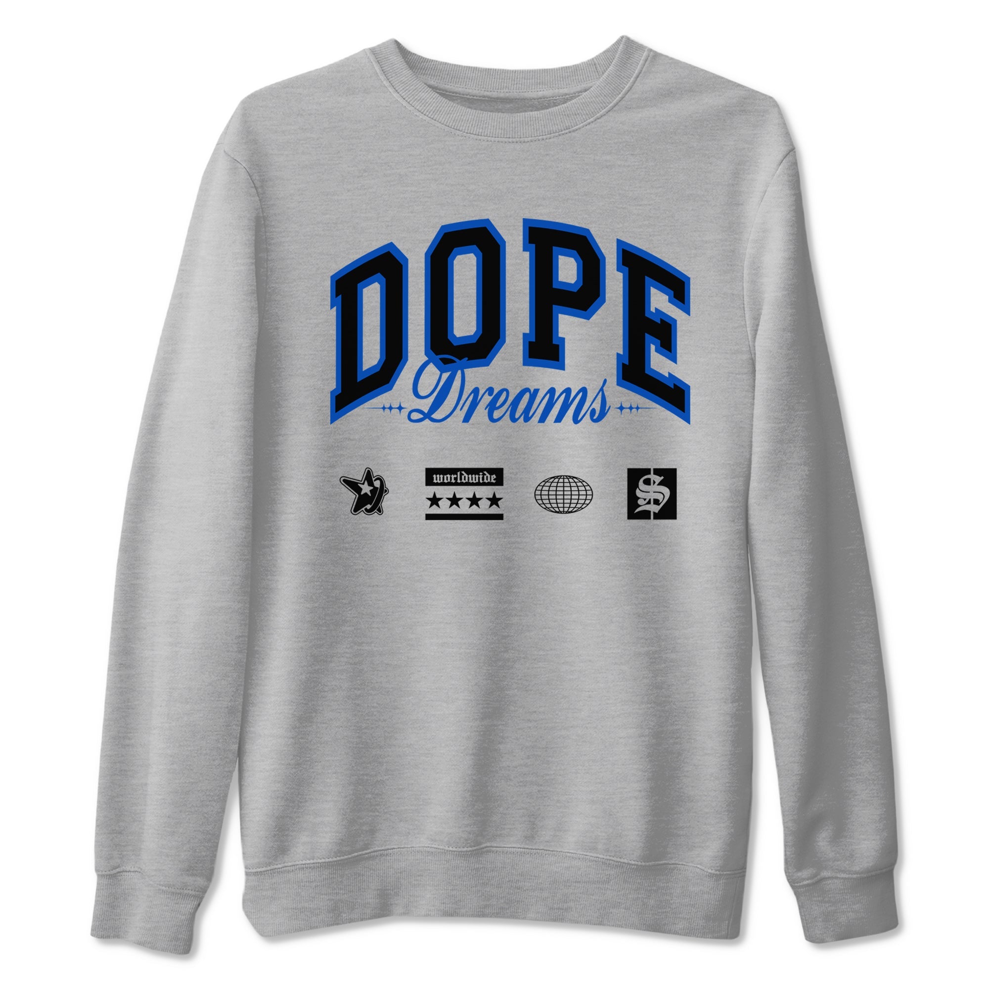 1s Game Royal shirts to match jordans Dope Dreams sneaker match tees Air Jordan 1 Game Royal Drip Gear Zone unisex cotton Heather Grey 2 crew neck shirts