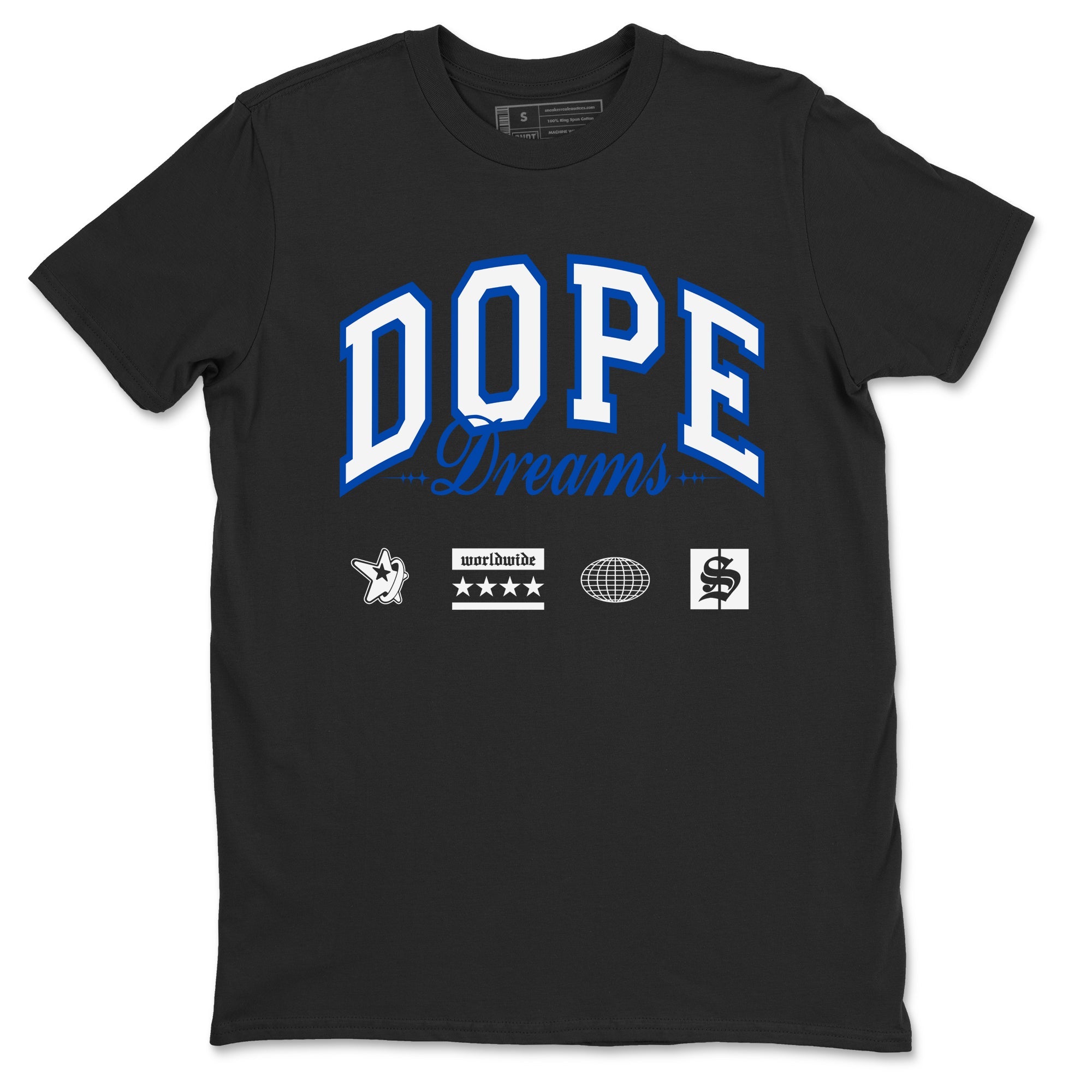 1s Game Royal shirts to match jordans Dope Dreams sneaker match tees Air Jordan 1 Game Royal Drip Gear Zone unisex cotton Black 2 crew neck shirts