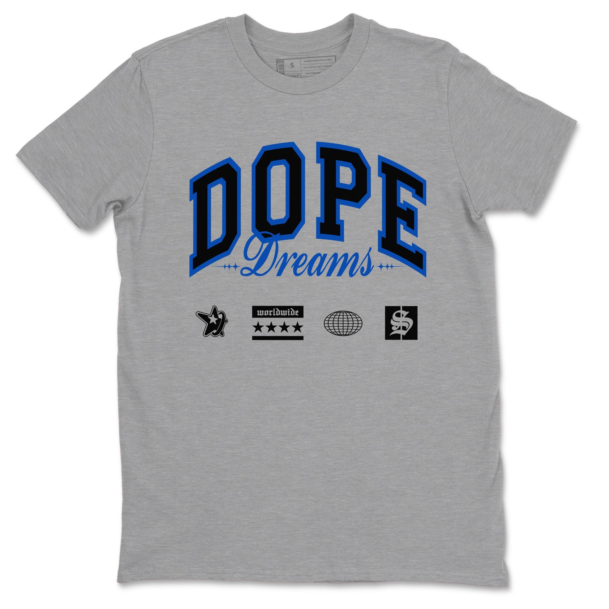 1s Game Royal shirts to match jordans Dope Dreams sneaker match tees Air Jordan 1 Game Royal Drip Gear Zone unisex cotton Heather Grey 2 crew neck shirts