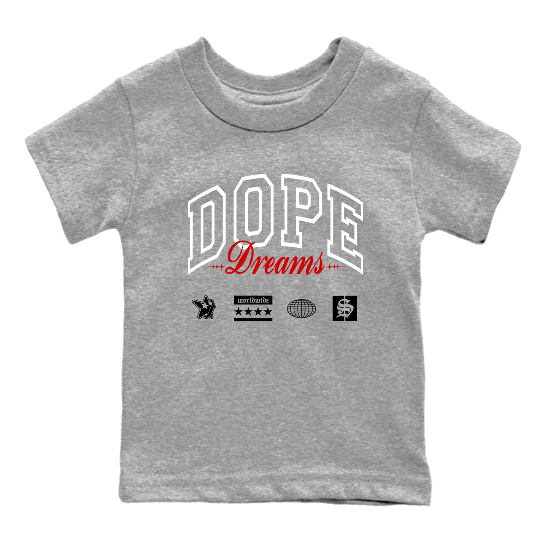 Air Jordan 14 Black Toe t shirts to match sneakers Dope Dreams sneaker match tees 14s Black Toe sneaker match tee Drip Gear Zone Youth Baby Heather Grey 2 tee