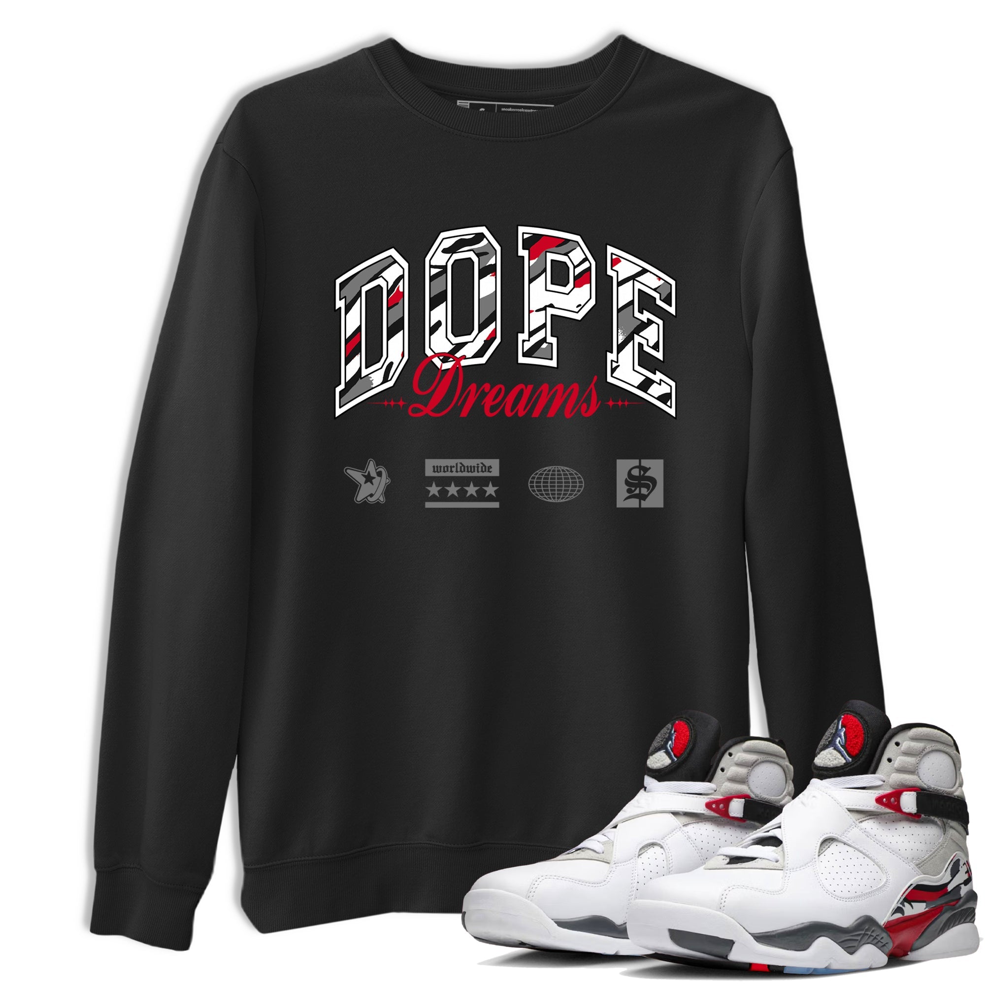 Sneaker Threads  Sneaker Tees To Match Air Jordan 8 Bunny  Dope Dreams Graphic Tee Black 1. Perfect for Jordan releases 2025 colorways.
