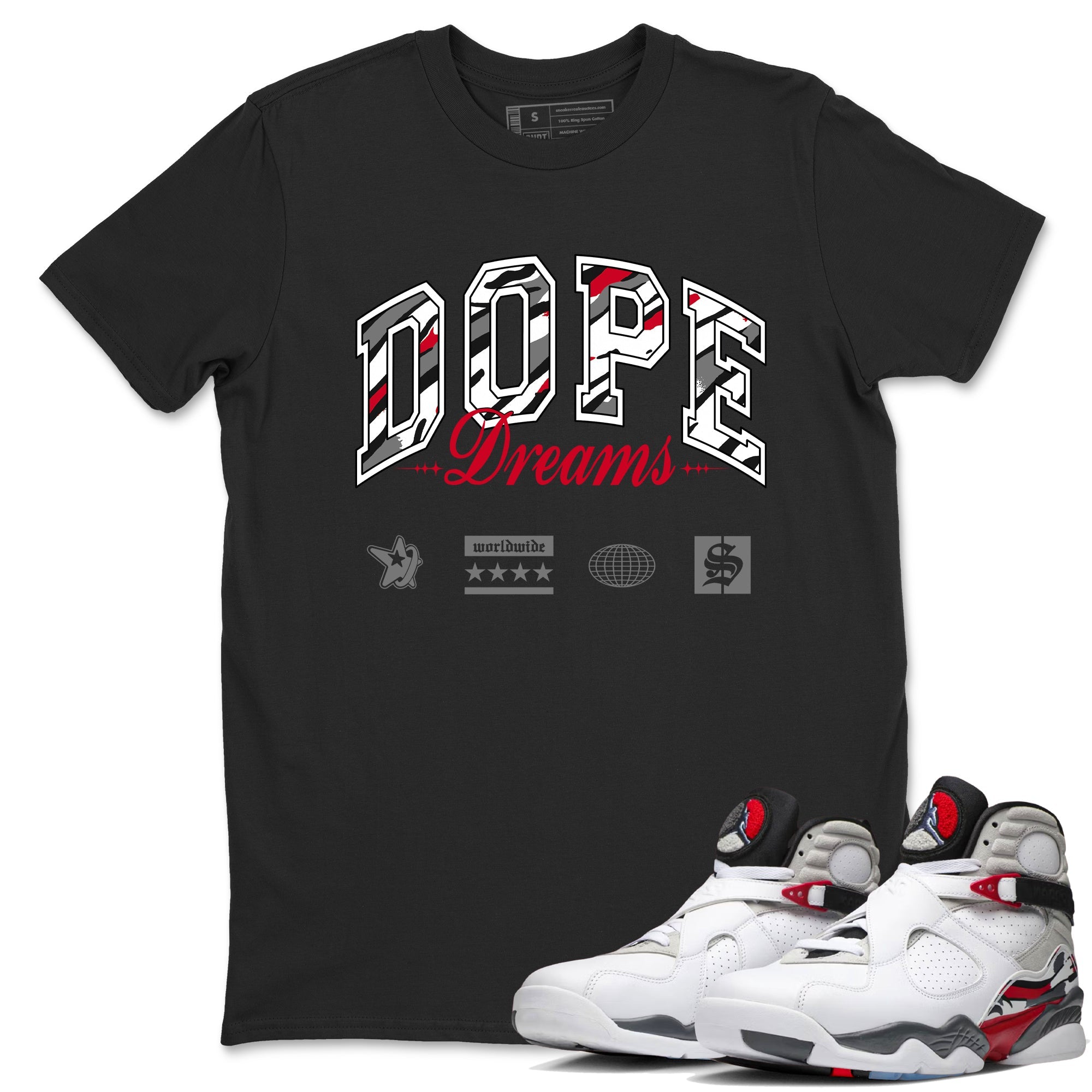 Sneaker Threads  Sneaker Tees To Match Air Jordan 8 Bunny  Dope Dreams Graphic Tee Black 1. Perfect for Jordan releases 2025 colorways.