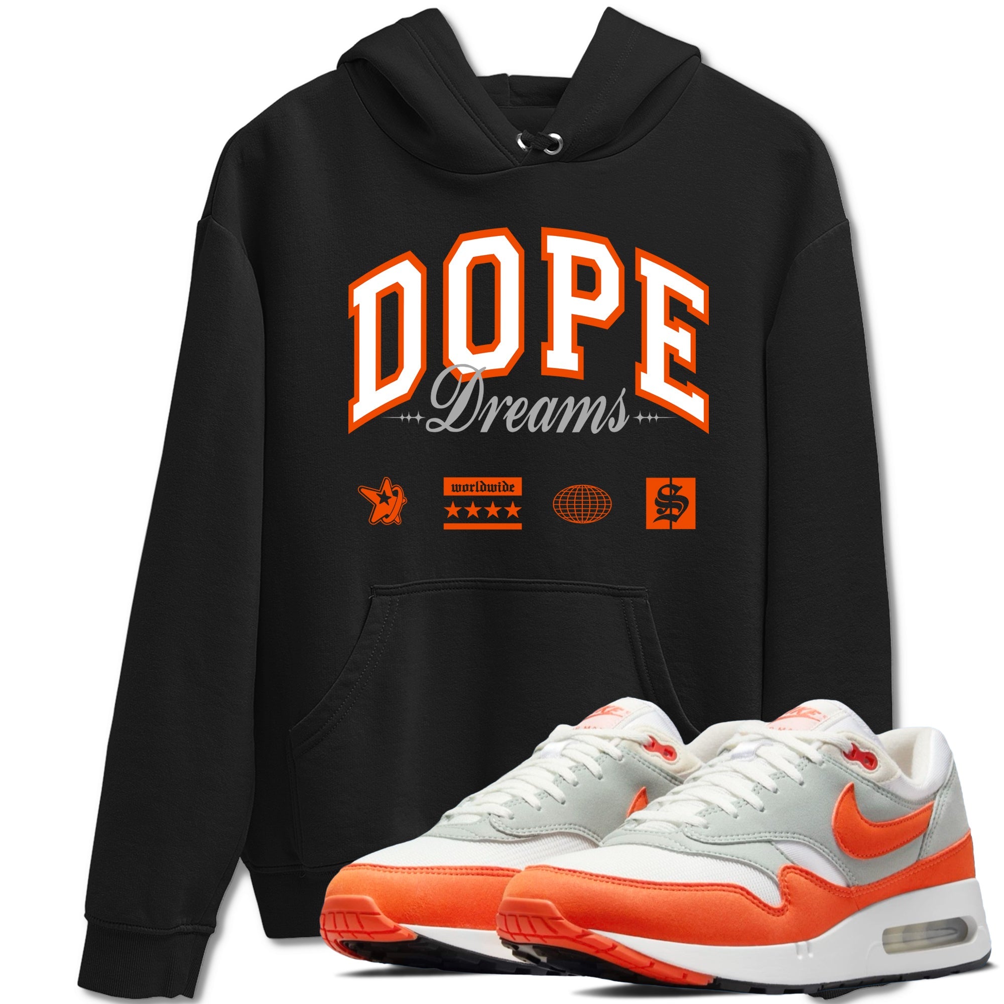 Air Max 1 OG '86 'Summit White and Cosmic Clay shirts to match jordans Dope Dreams sneaker match tees Air Max 1 Cosmic Clay match shoes to clothes Drip Gear Zone unisex cotton Black 1 shirts