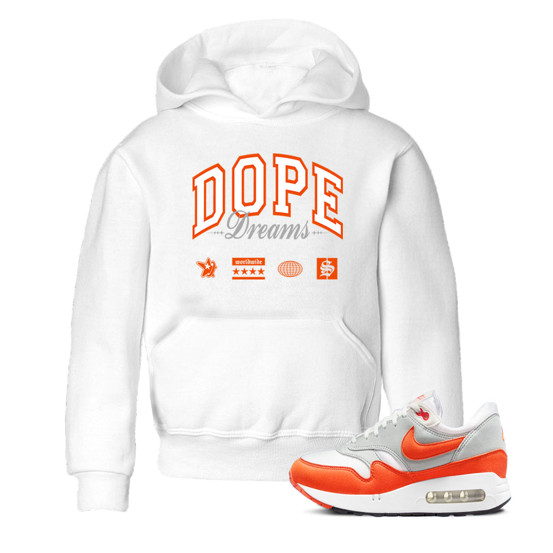 Air Max 1 OG '86 'Summit White and Cosmic Clay shirts to match jordans Dope Dreams sneaker match tees Air Max 1 Cosmic Clay match shoes to clothes Drip Gear Zone Youth Baby White 1 tee