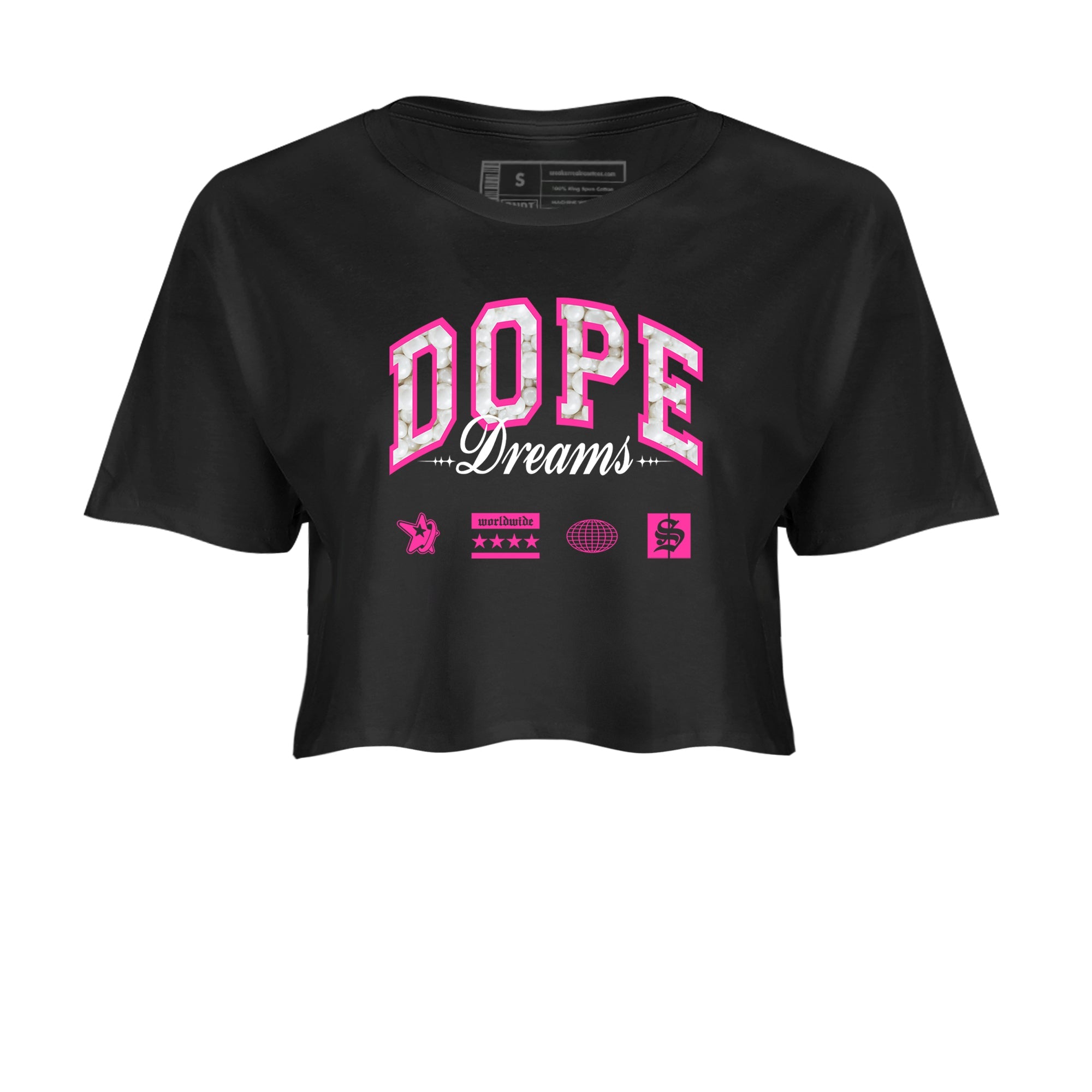 Nike KD 4 Retro Aunt Pearl shirts to match jordans Dope Dreams sneaker match tees Nike KD 4 Aunt Pearl match shoes to clothes Drip Gear Zone unisex cotton Black 2 crop tee