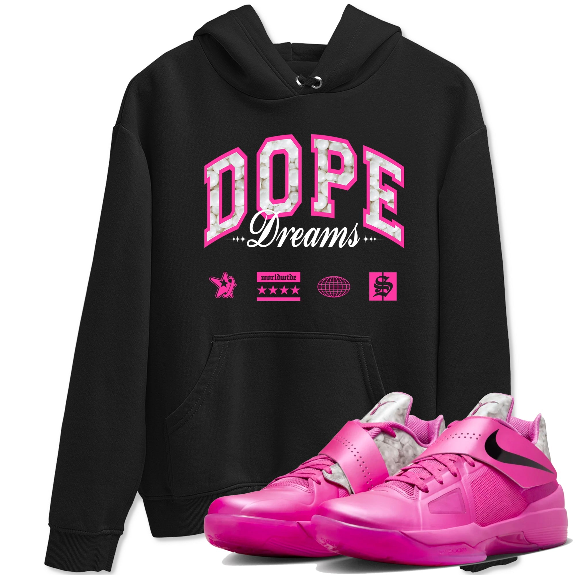 Nike KD 4 Retro Aunt Pearl shirts to match jordans Dope Dreams sneaker match tees Nike KD 4 Aunt Pearl match shoes to clothes Drip Gear Zone unisex cotton Black 1 shirts