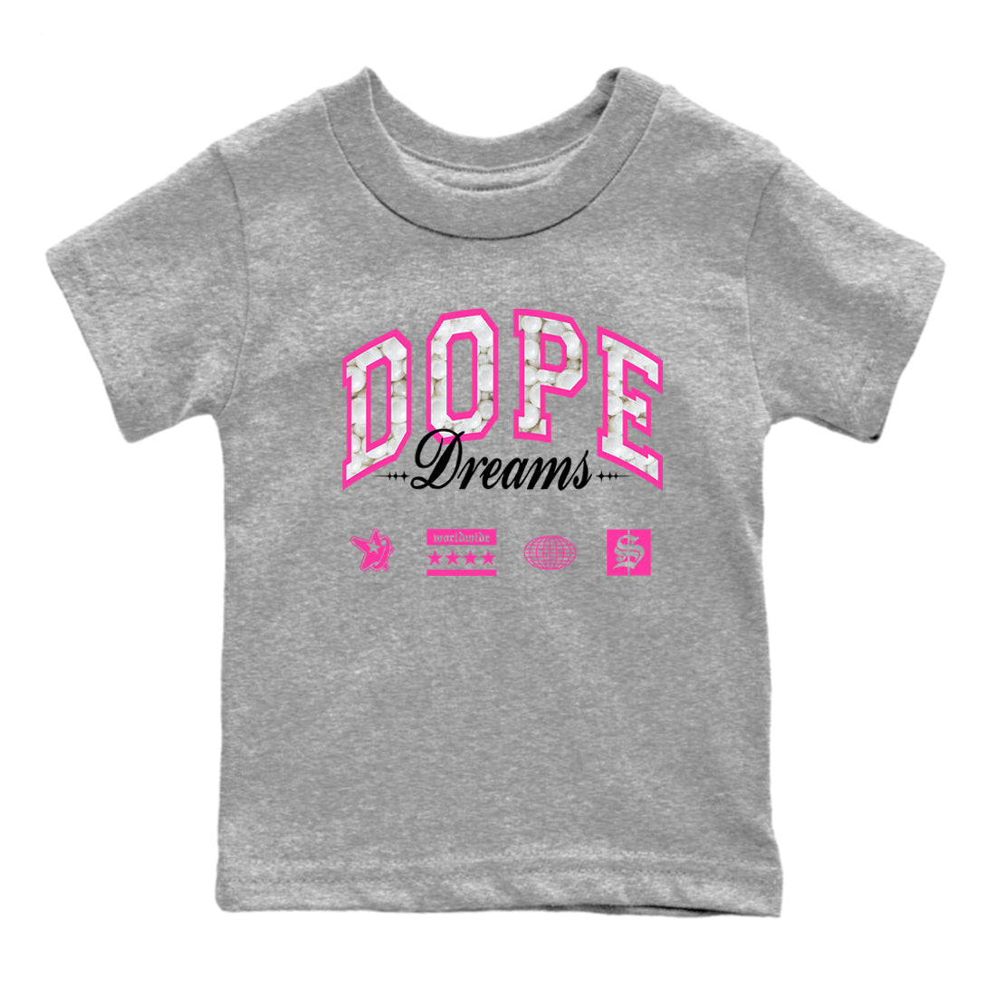 Nike KD 4 Retro Aunt Pearl shirts to match jordans Dope Dreams sneaker match tees Nike KD 4 Aunt Pearl match shoes to clothes Drip Gear Zone Youth Baby Heather Grey 2 tee