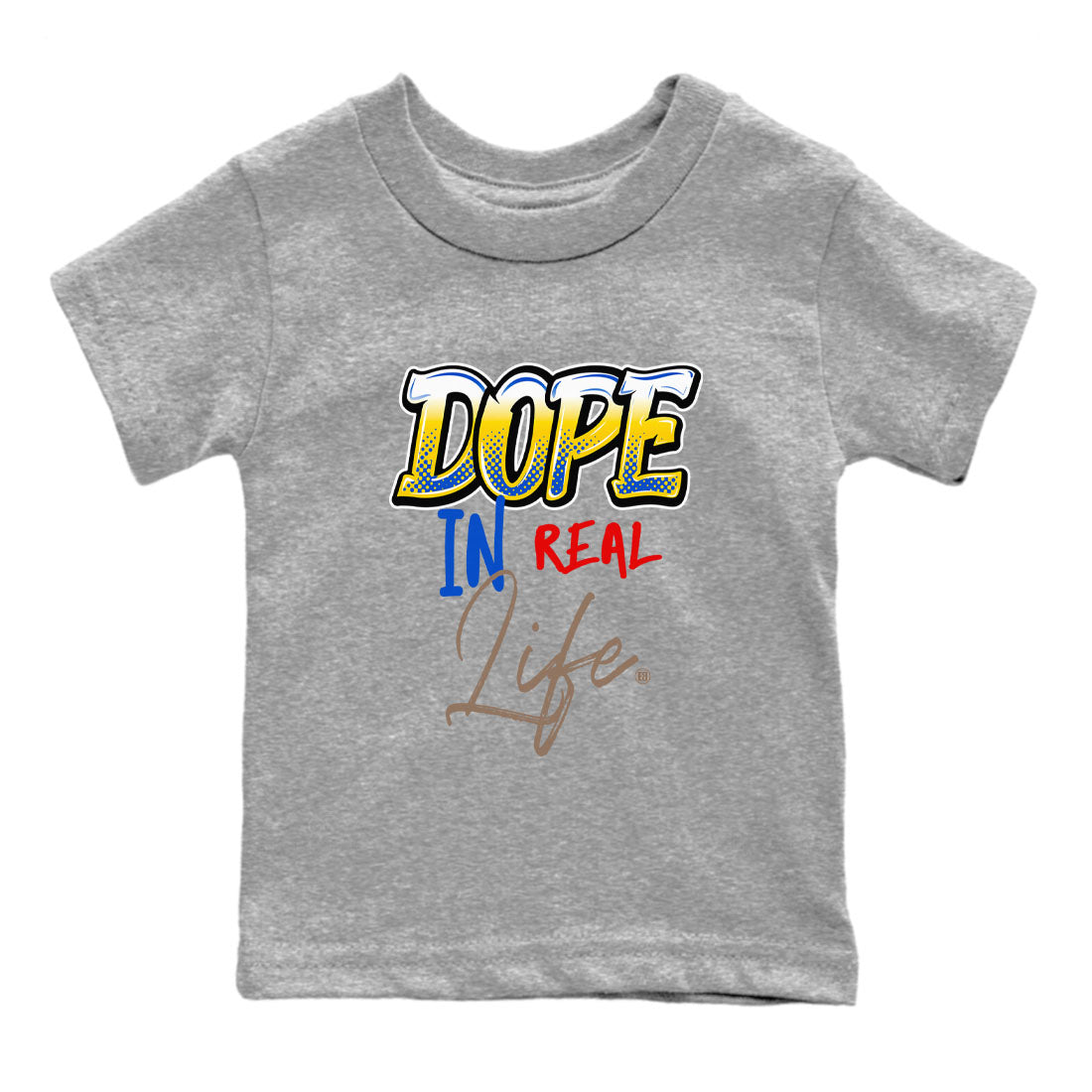 Air Jordan 1 Travis Scott Canary shirt to match jordans Dope In Real Life sneaker tees Air Jordan 1 Low x Travis Scott x Canary Drip Gear Zone baby toddler Heather Grey 2 cotton Shirt