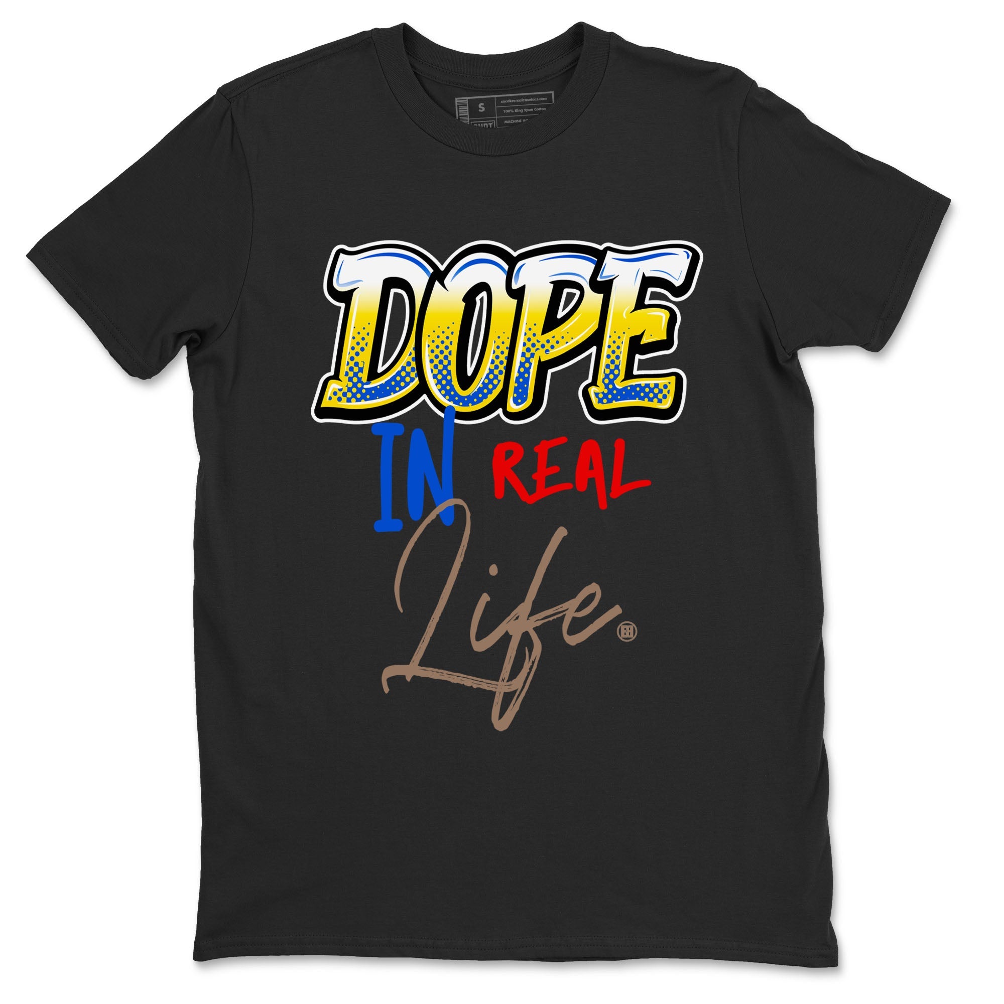 Air Jordan 1 Travis Scott Canary shirt to match jordans Dope In Real Life sneaker tees Air Jordan 1 Low x Travis Scott x Canary Drip Gear Zone unisex cotton Black 2 crew neck shirt