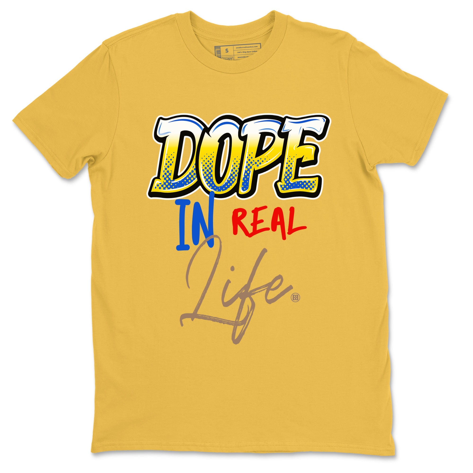 Air Jordan 1 Travis Scott Canary shirt to match jordans Dope In Real Life sneaker tees Air Jordan 1 Low x Travis Scott x Canary Drip Gear Zone unisex cotton Daisy 2 crew neck shirt