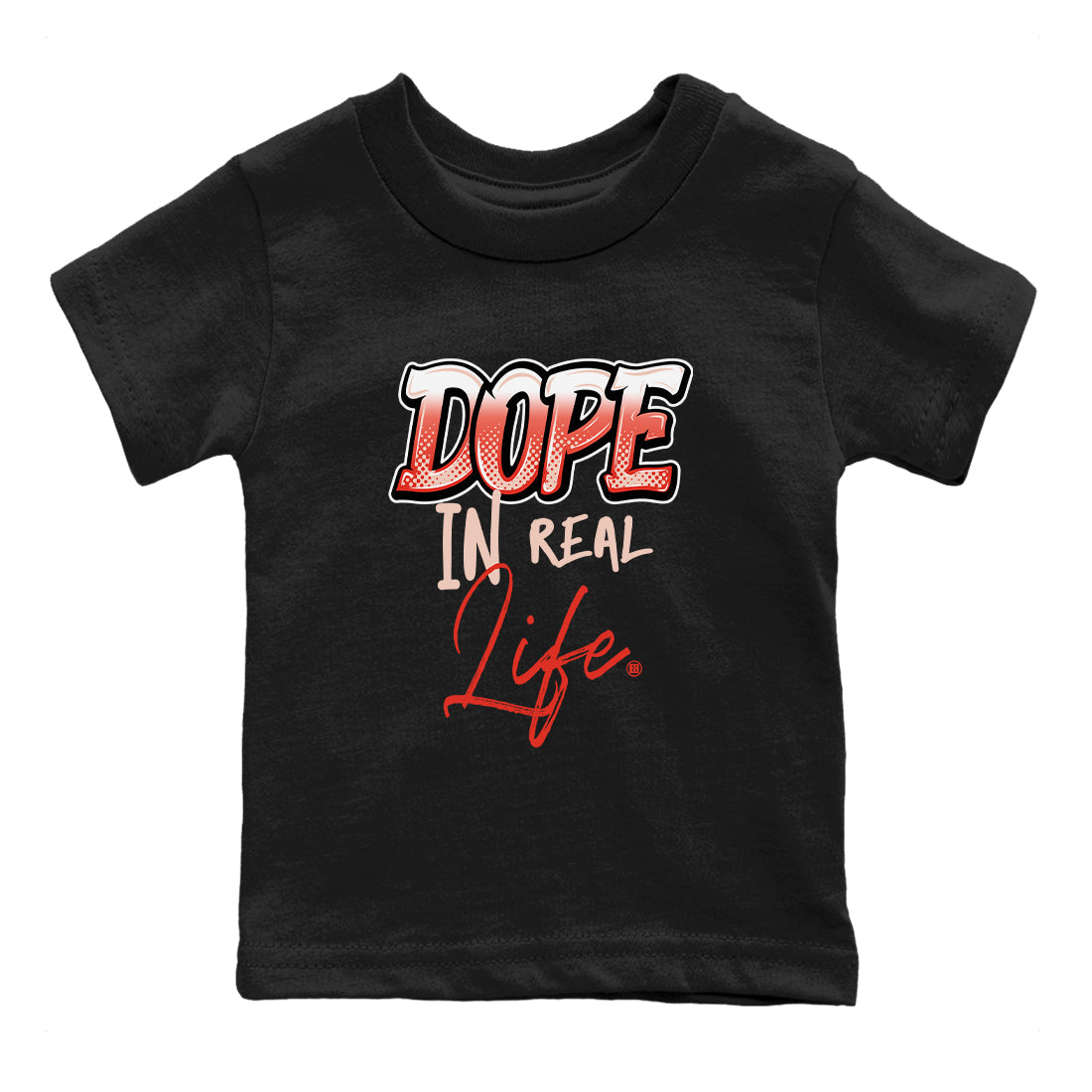 13s Dune Red shirts to match jordans Dope In Real Life sneaker match tees Air Jordan 13 Dune Red Drip Gear Zone streetwear brand Baby and Youth Black 2 cotton tee