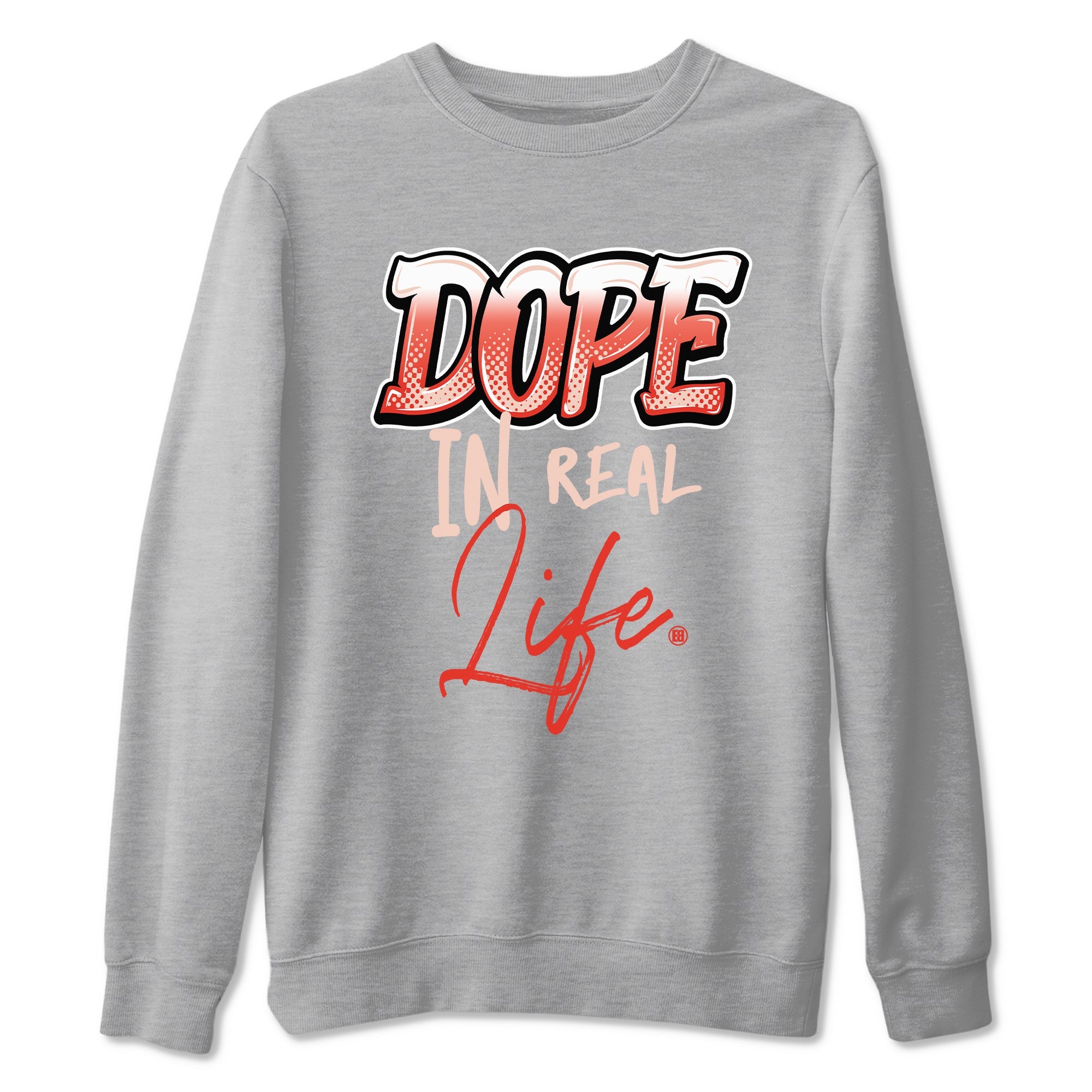 13s Dune Red shirts to match jordans Dope In Real Life sneaker match tees Air Jordan 13 Dune Red Drip Gear Zone streetwear brand Heather Grey 2 unisex cotton tee