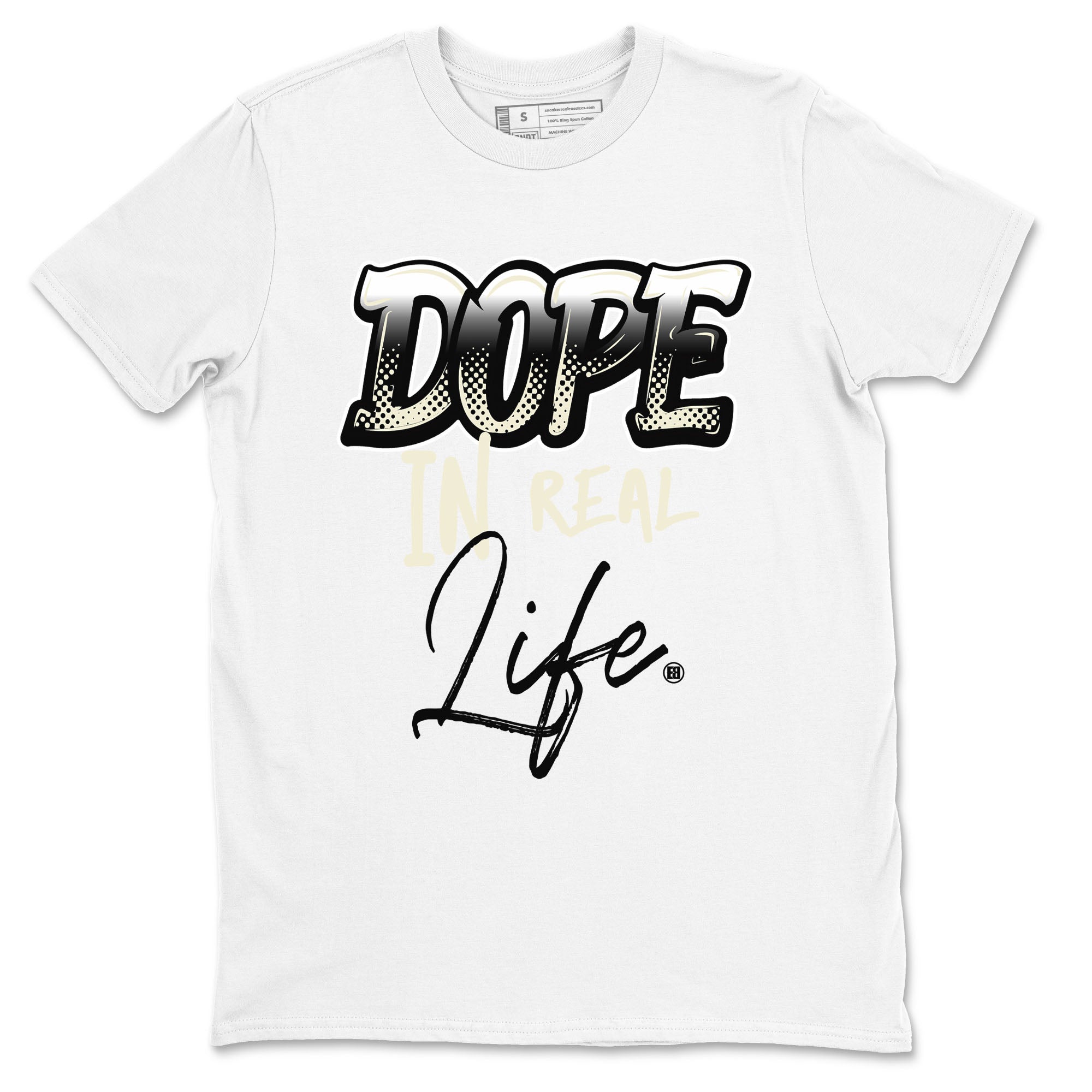 AJ5 Sail shirt to match jordans Dope In Real Life sneaker tees Air Jordan 5 Sail Drip Gear Zone unisex cotton White 2 crew neck shirt