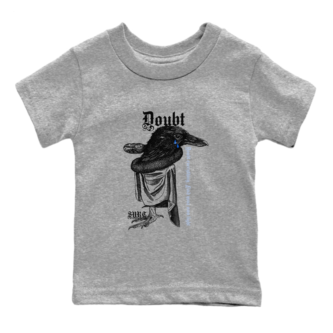 11s Low Space shirt to match jordans Doubt Everything sneaker tees Air Jordan 11 Low Space Drip Gear Zone baby toddler Heather Grey 2 cotton Shirt