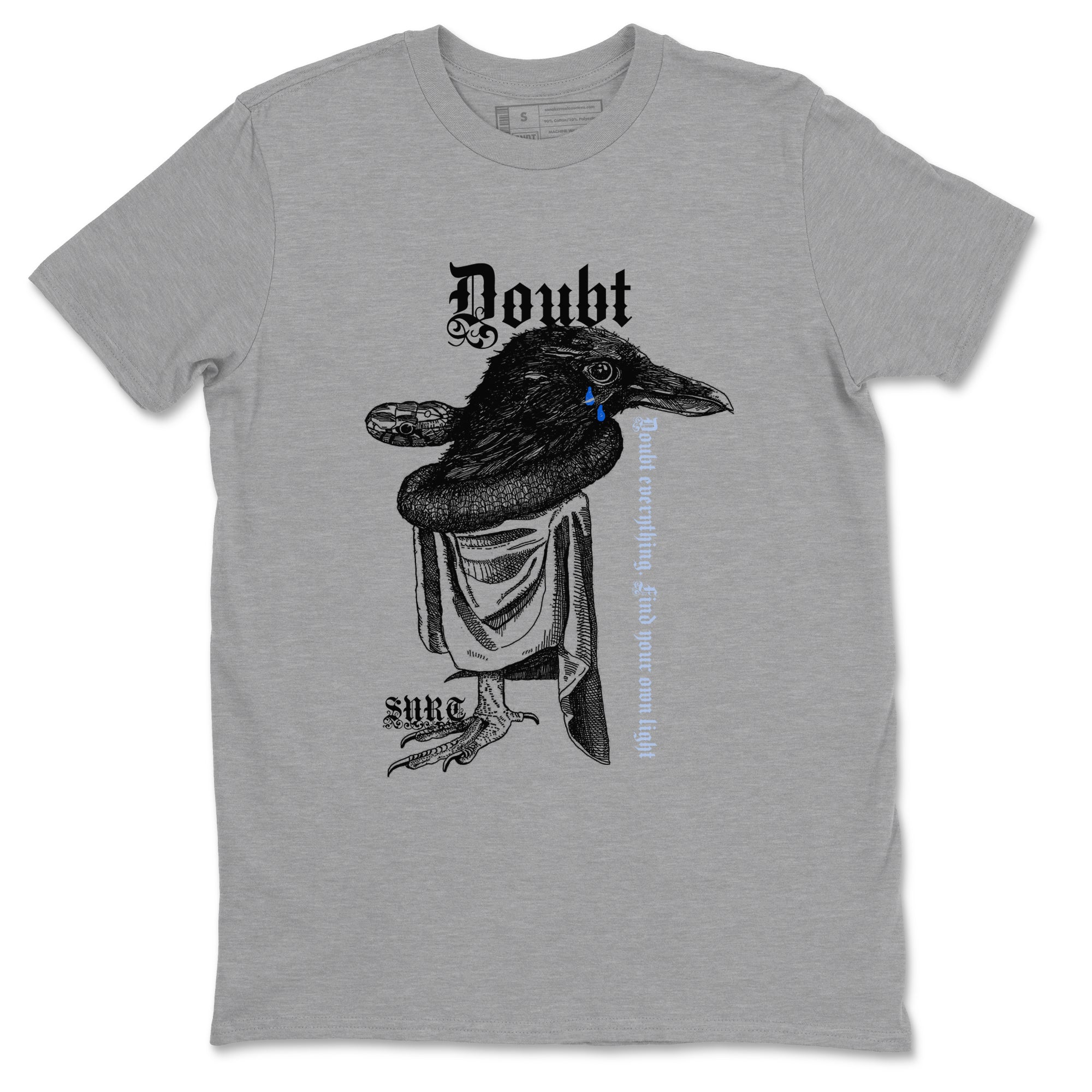 11s Low Space shirt to match jordans Doubt Everything sneaker tees Air Jordan 11 Low Space Drip Gear Zone unisex cotton Heather Grey 2 crew neck shirt
