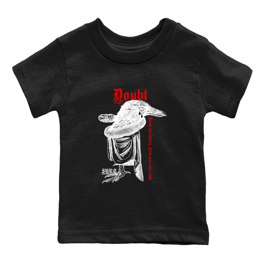 Air Jordan 12 Red Taxi shirts to match jordans Doubt Everything sneaker match tees 12s Red Taxi Drip Gear Zone baby toddler Black 2 cotton Shirt