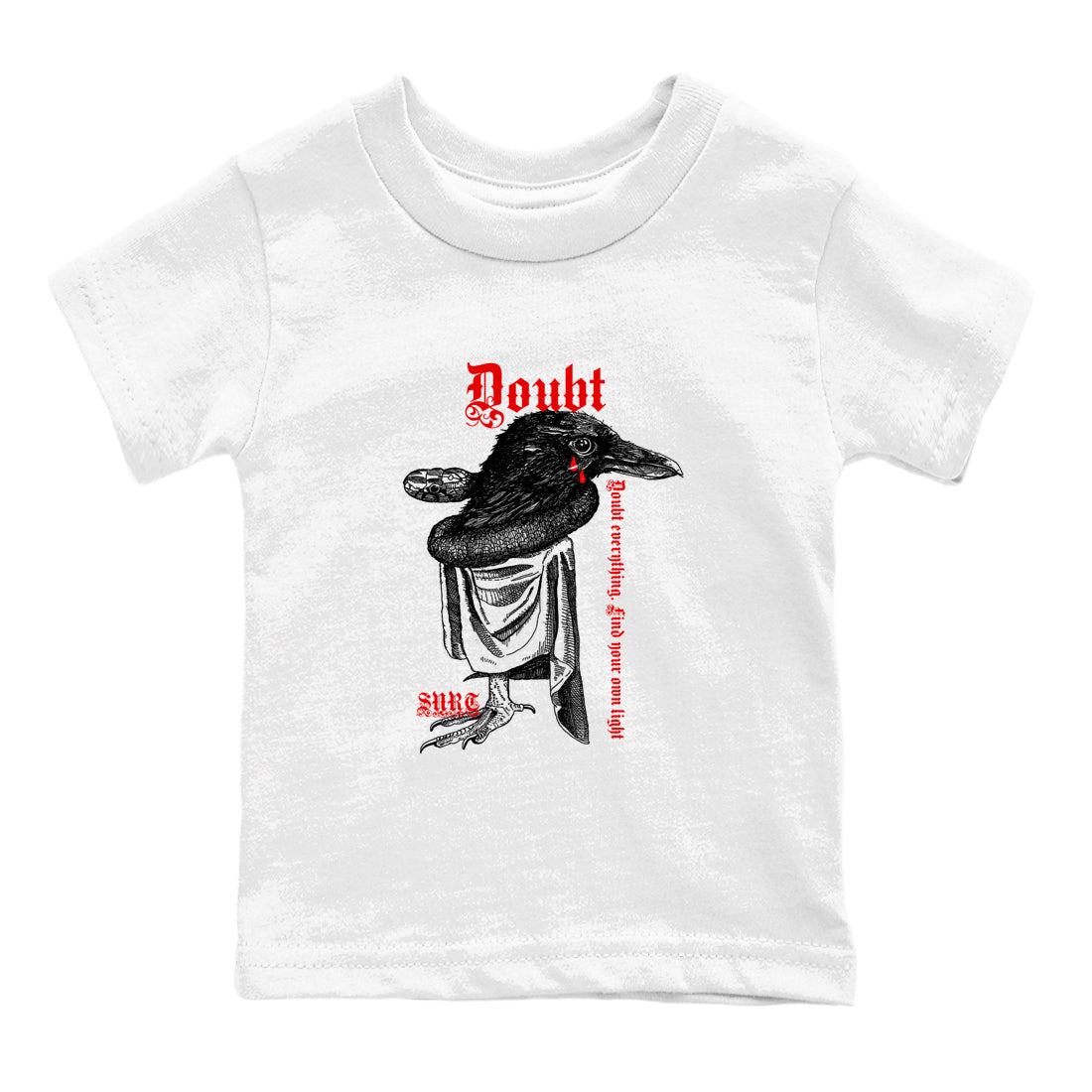 Air Jordan 12 Red Taxi shirts to match jordans Doubt Everything sneaker match tees 12s Red Taxi Drip Gear Zone baby toddler White 2 cotton Shirt