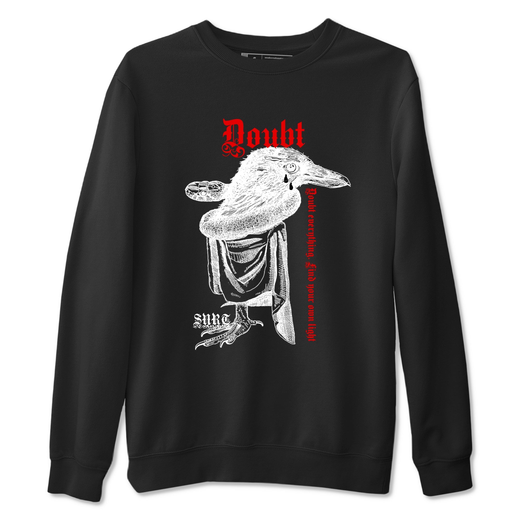 Air Jordan 12 Red Taxi shirts to match jordans Doubt Everything sneaker match tees 12s Red Taxi Drip Gear Zone unisex cotton Black 2 crew neck shirt