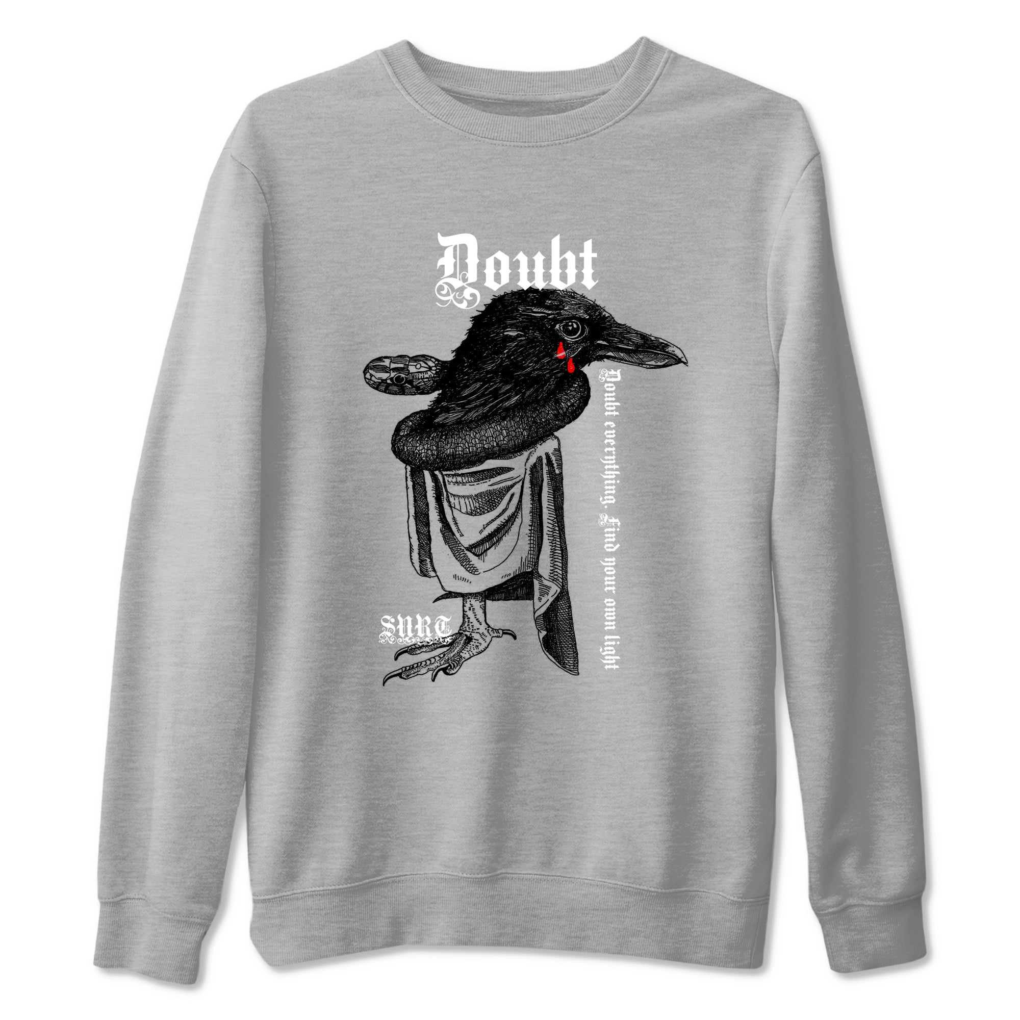 Air Jordan 12 Red Taxi shirts to match jordans Doubt Everything sneaker match tees 12s Red Taxi Drip Gear Zone unisex cotton Heather Grey 2 crew neck shirt
