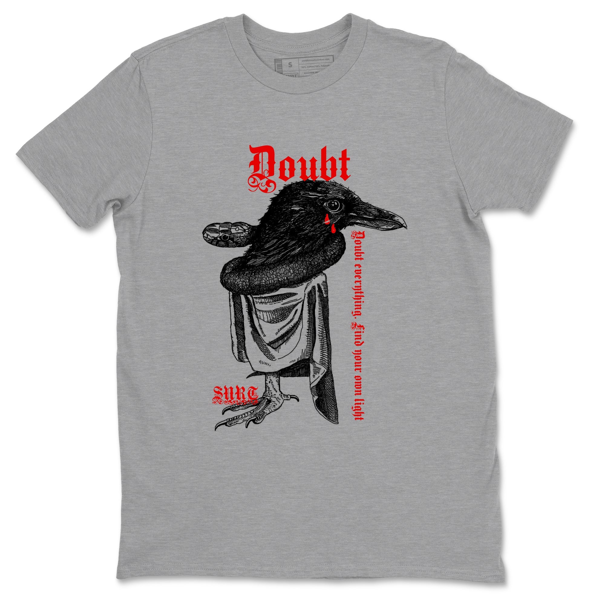 Air Jordan 12 Red Taxi shirts to match jordans Doubt Everything sneaker match tees 12s Red Taxi Drip Gear Zone unisex cotton Heather Grey 2 crew neck shirt