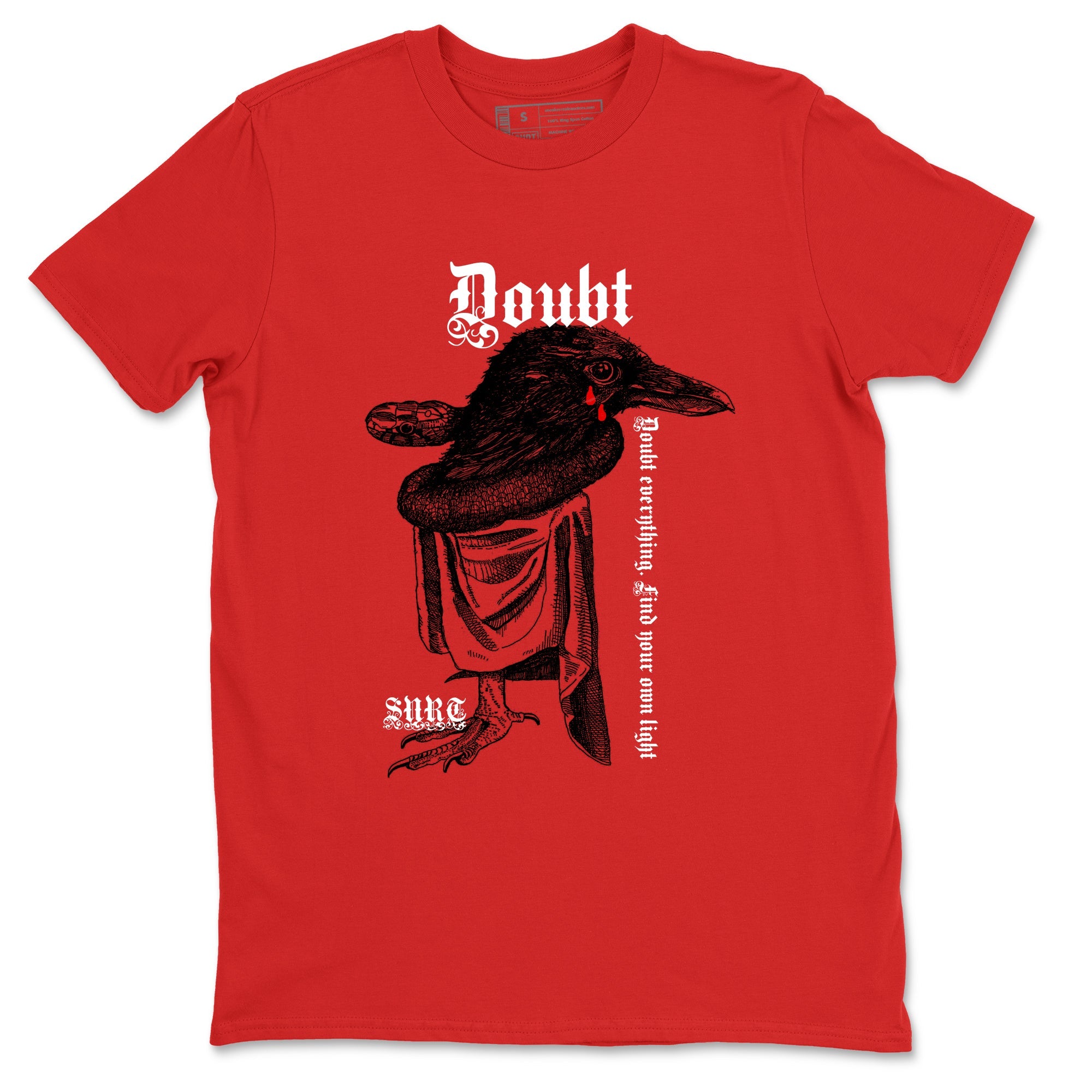 Air Jordan 12 Red Taxi shirts to match jordans Doubt Everything sneaker match tees 12s Red Taxi Drip Gear Zone unisex cotton Red 2 crew neck shirt