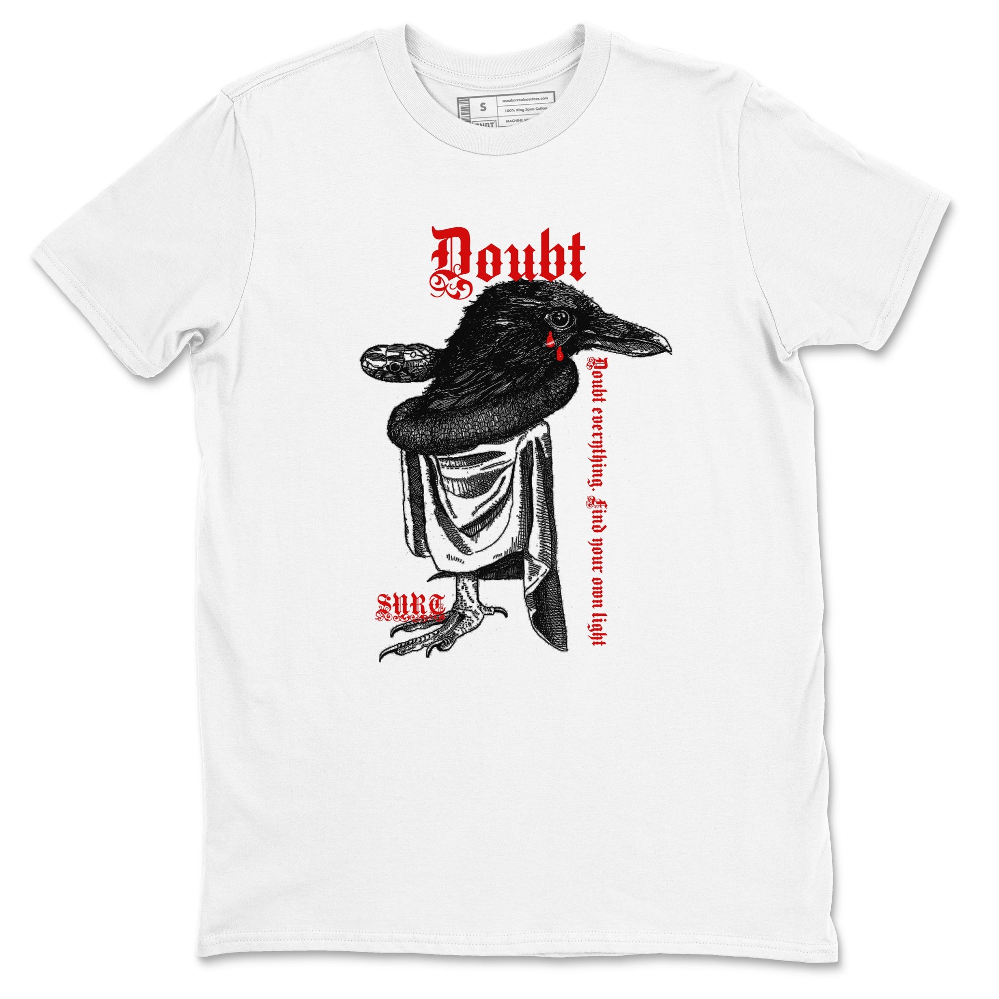 Air Jordan 14 Black Toe t shirts to match sneakers Doubt Everything sneaker match tees 14s Black Toe sneaker match tee Drip Gear Zone unisex cotton White 2 shirts