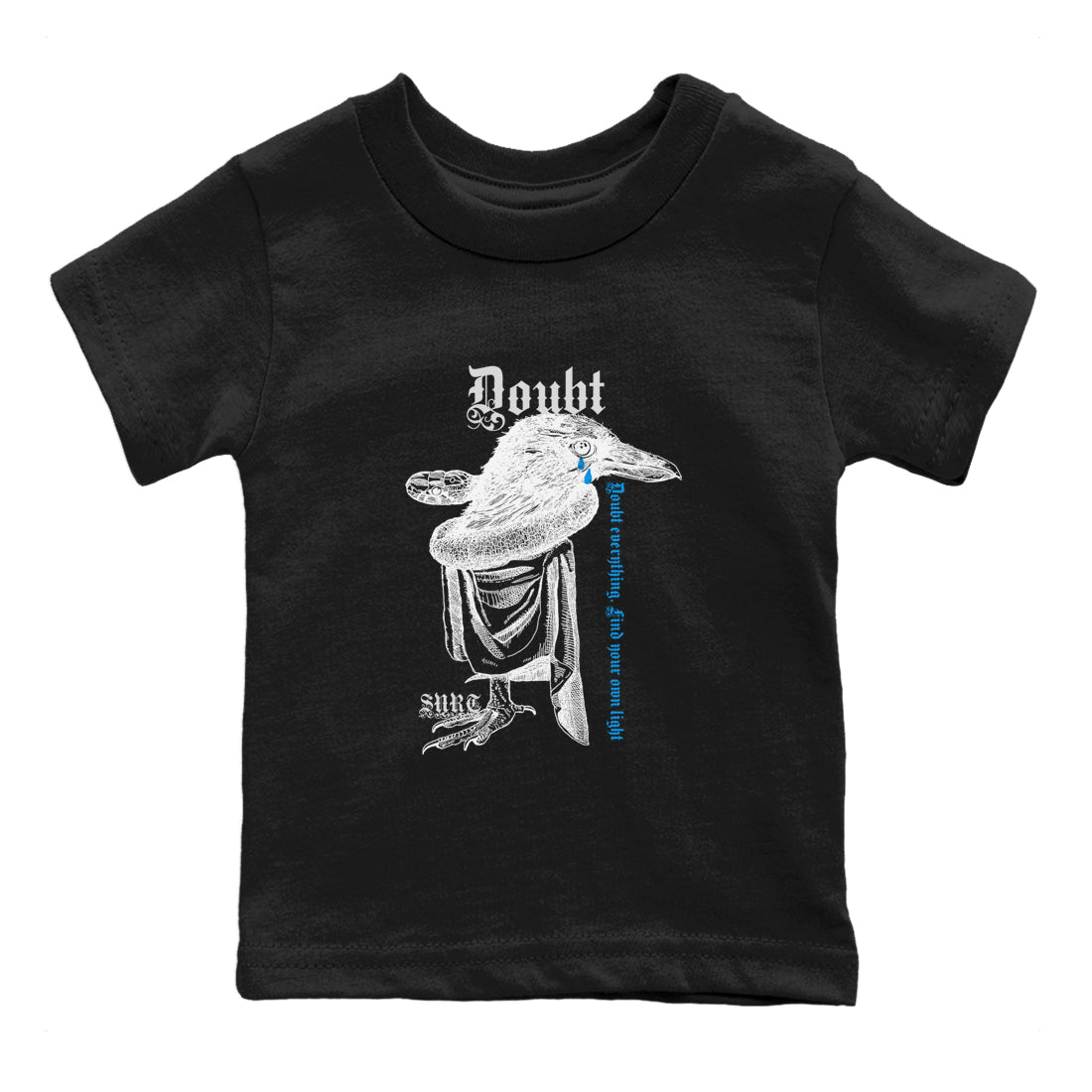 4s Military Blue shirt to match jordans Doubt Everything sneaker tees Air Jordan 4 Military Blue Drip Gear Zone baby toddler Black 2 cotton Shirt