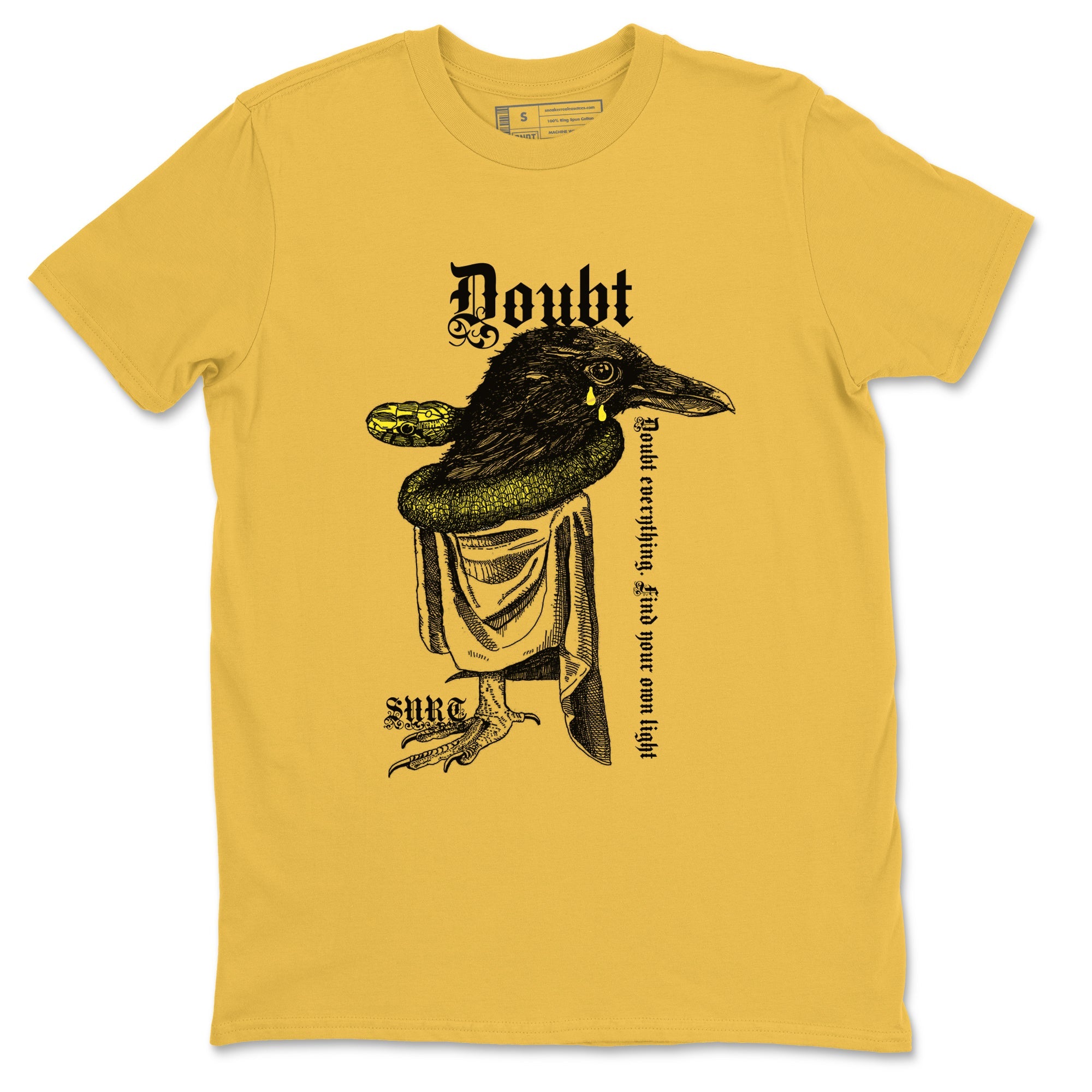 AJ4 Vivid Sulfur shirt to match jordans Doubt Everything sneaker tees Air Jordan 4 Vivid Sulfur Drip Gear Zone unisex cotton Daisy 2 crew neck shirt