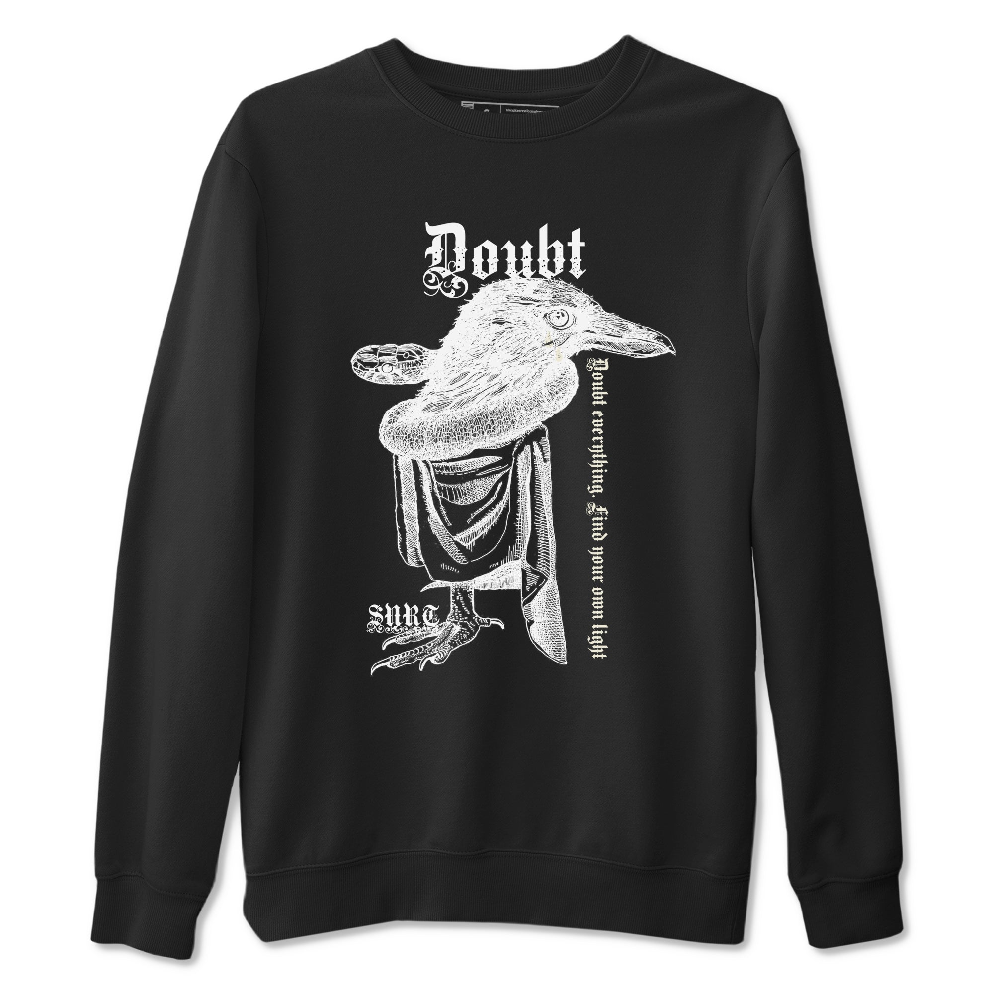 5s Sail shirt to match jordans Doubt Everything sneaker tees Air Jordan 5 Sail Drip Gear Zone unisex cotton Black 2 crew neck shirt