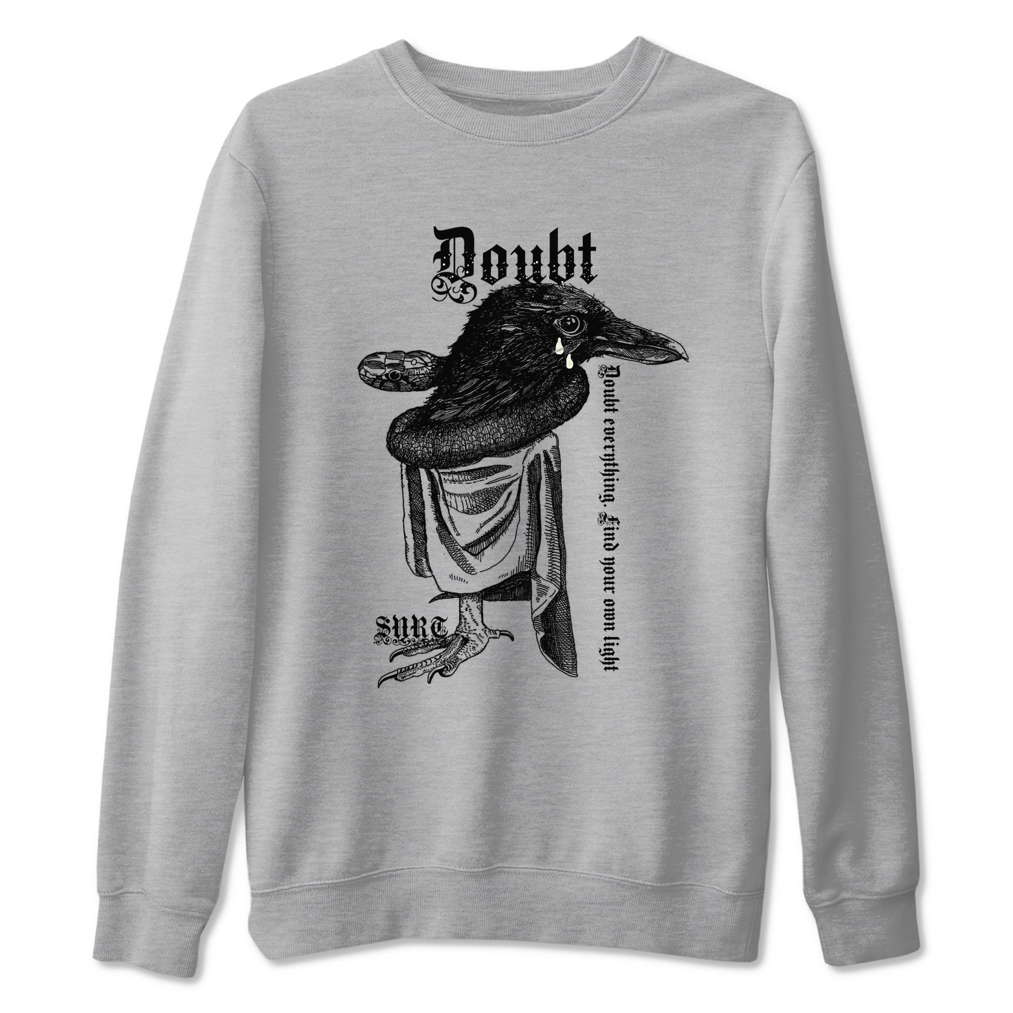 5s Sail shirt to match jordans Doubt Everything sneaker tees Air Jordan 5 Sail Drip Gear Zone unisex cotton Heather Grey 2 crew neck shirt