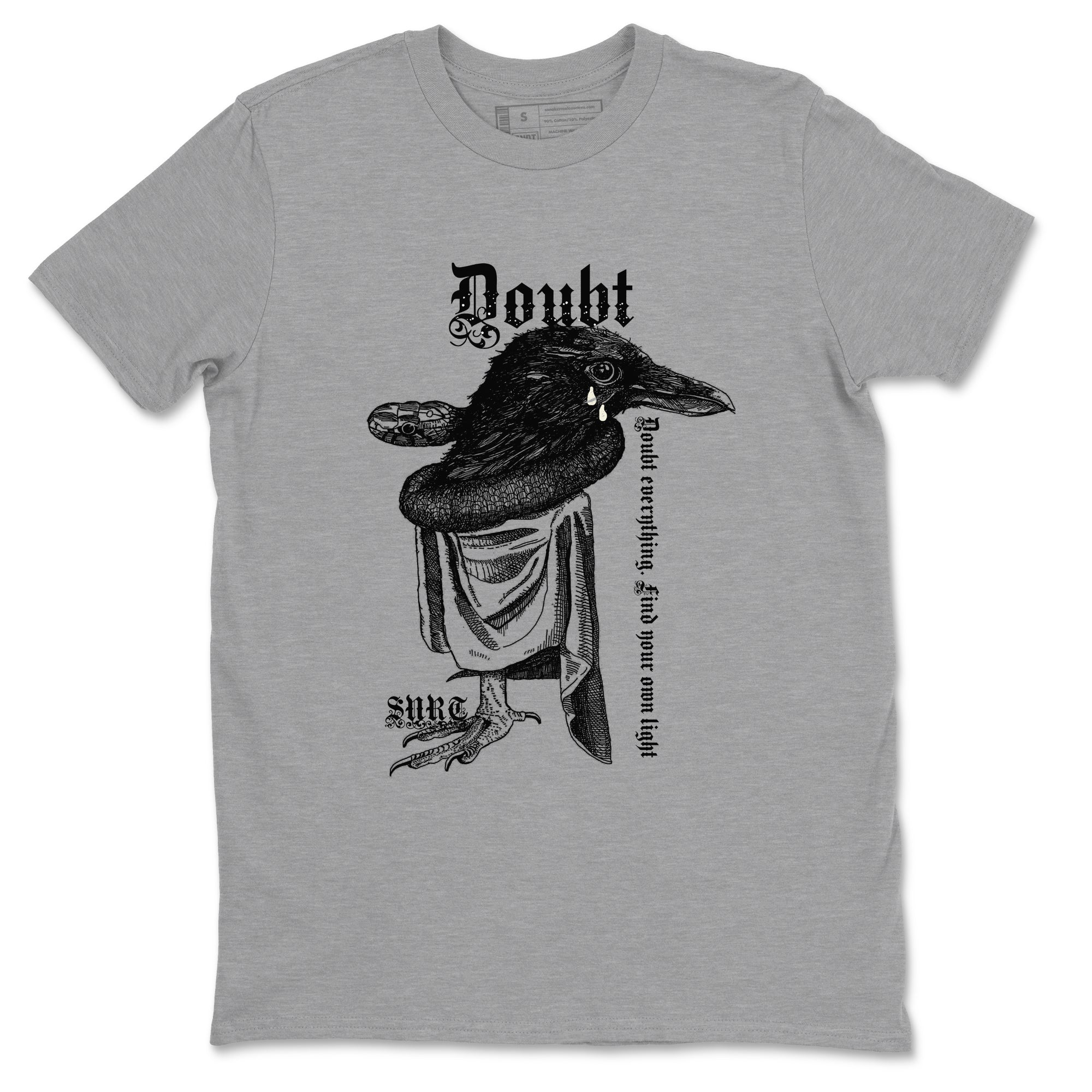 5s Sail shirt to match jordans Doubt Everything sneaker tees Air Jordan 5 Sail Drip Gear Zone unisex cotton Heather Grey 2 crew neck shirt