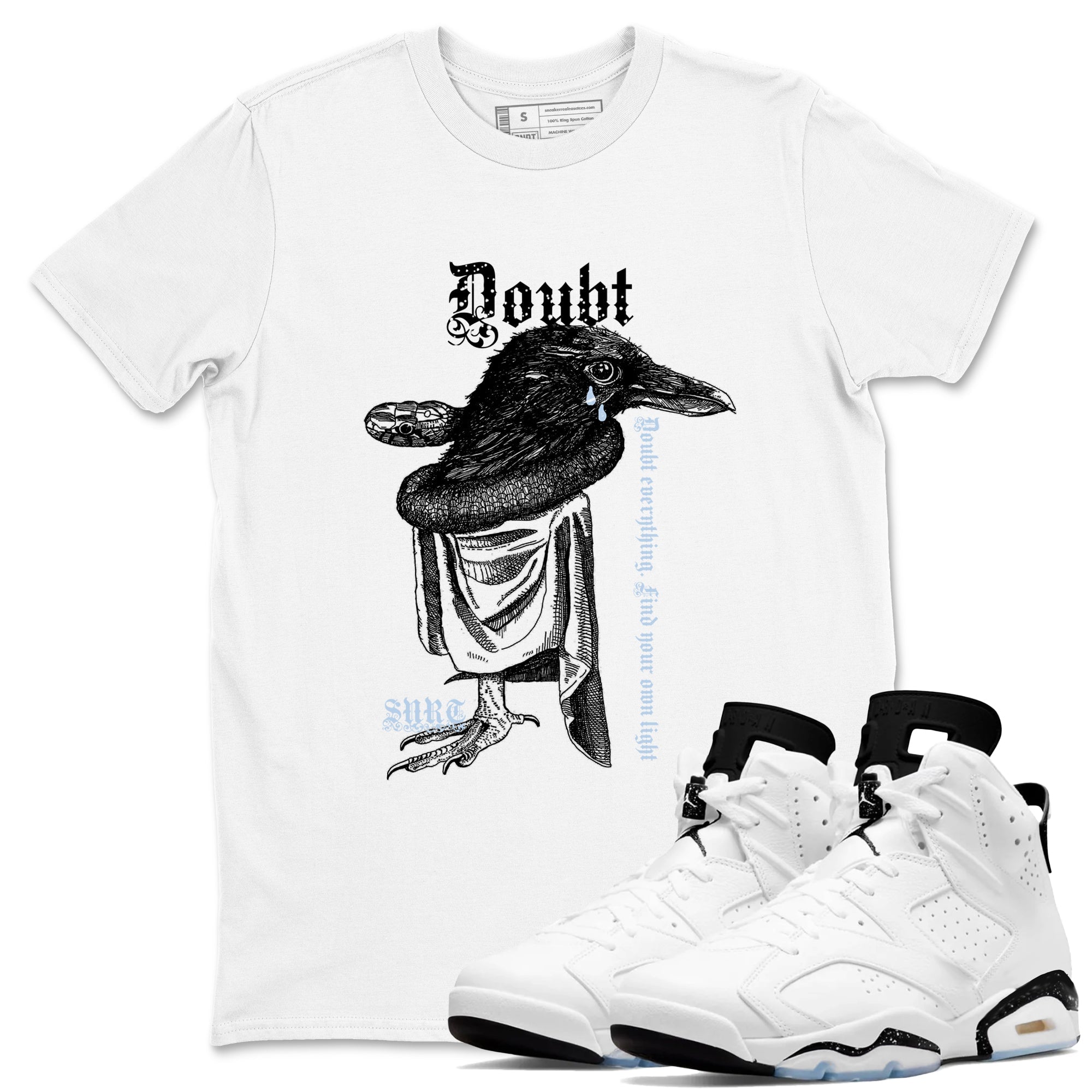 6s Reverse Cookies shirt to match jordans Doubt Everything sneaker tees Air Jordan 6 Reverse Cookies Drip Gear Zone unisex cotton White 1 crew neck shirt