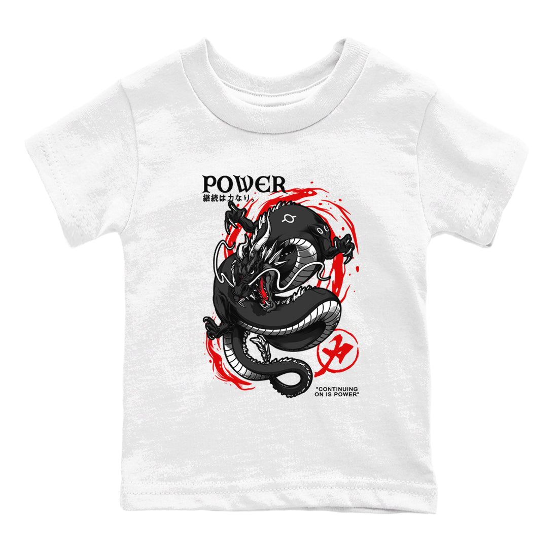Jordan 1 Retro High OG Black Toe Reimagined t shirts to match sneakers Dragon Power sneaker match tees AJ1 Black Toe Reimagined tee Drip Gear Zone Youth Baby White 2 tee