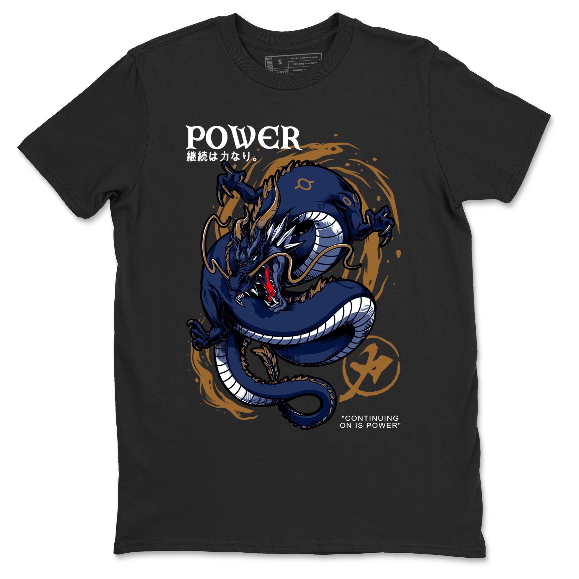 Air Jordan 13 Retro Midnight Navy t shirts to match sneakers Dragon Power sneaker match tees 13s Midnight Navy tee Drip Gear Zone unisex cotton Black 2 shirts