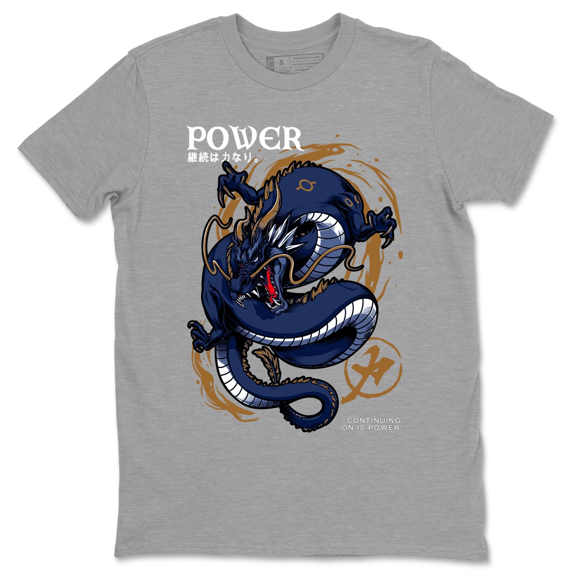 Air Jordan 13 Retro Midnight Navy t shirts to match sneakers Dragon Power sneaker match tees 13s Midnight Navy tee Drip Gear Zone unisex cotton Heather Grey 2 shirts