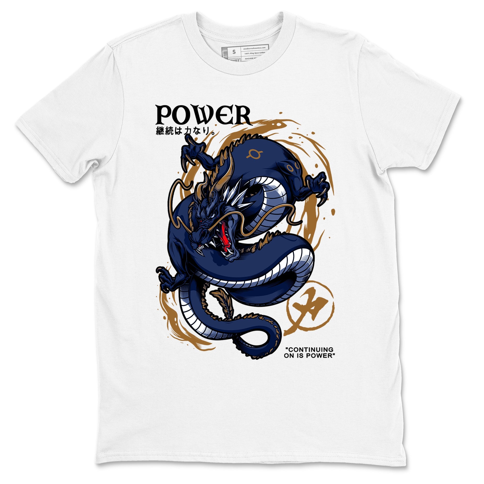 Air Jordan 13 Retro Midnight Navy t shirts to match sneakers Dragon Power sneaker match tees 13s Midnight Navy tee Drip Gear Zone unisex cotton White 2 shirts