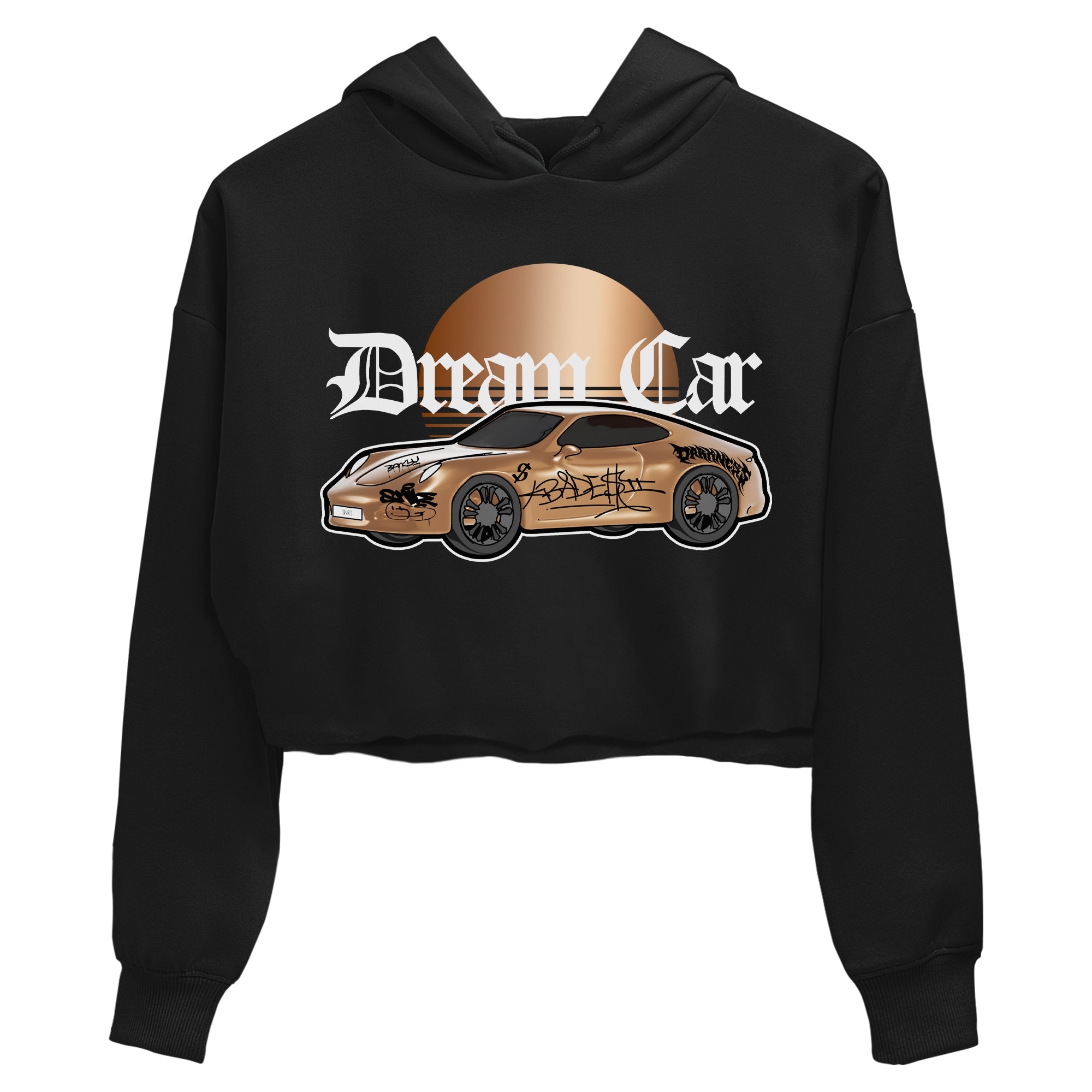 Foams One Metallic Copper shirts to match jordans Dream Car sneaker match tees Air Foamposite One Metallic Copper match shoes to clothes Drip Gear Zone unisex cotton Black 2 crop tee