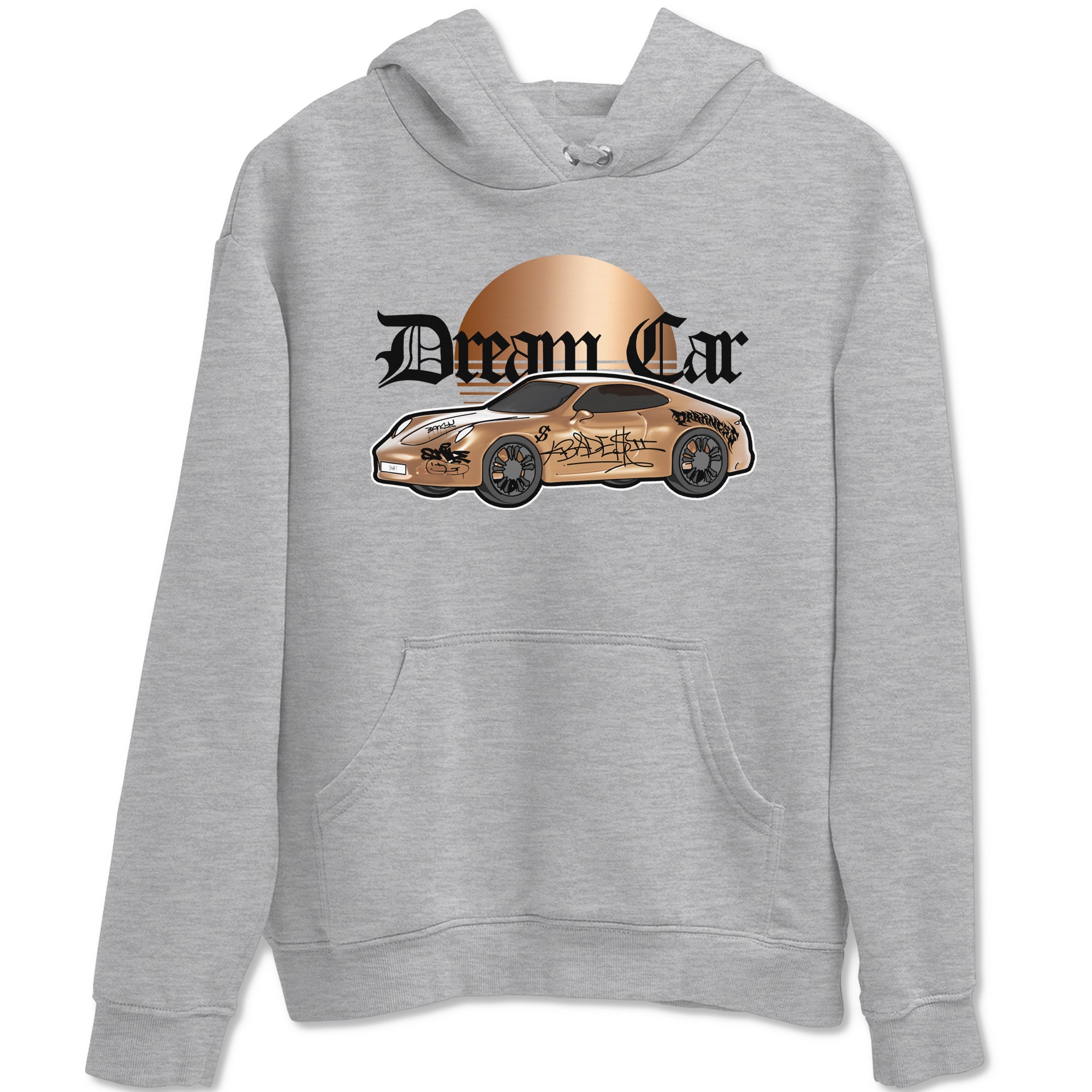 Foams One Metallic Copper shirts to match jordans Dream Car sneaker match tees Air Foamposite One Metallic Copper match shoes to clothes Drip Gear Zone unisex cotton Heather Grey 2 shirts