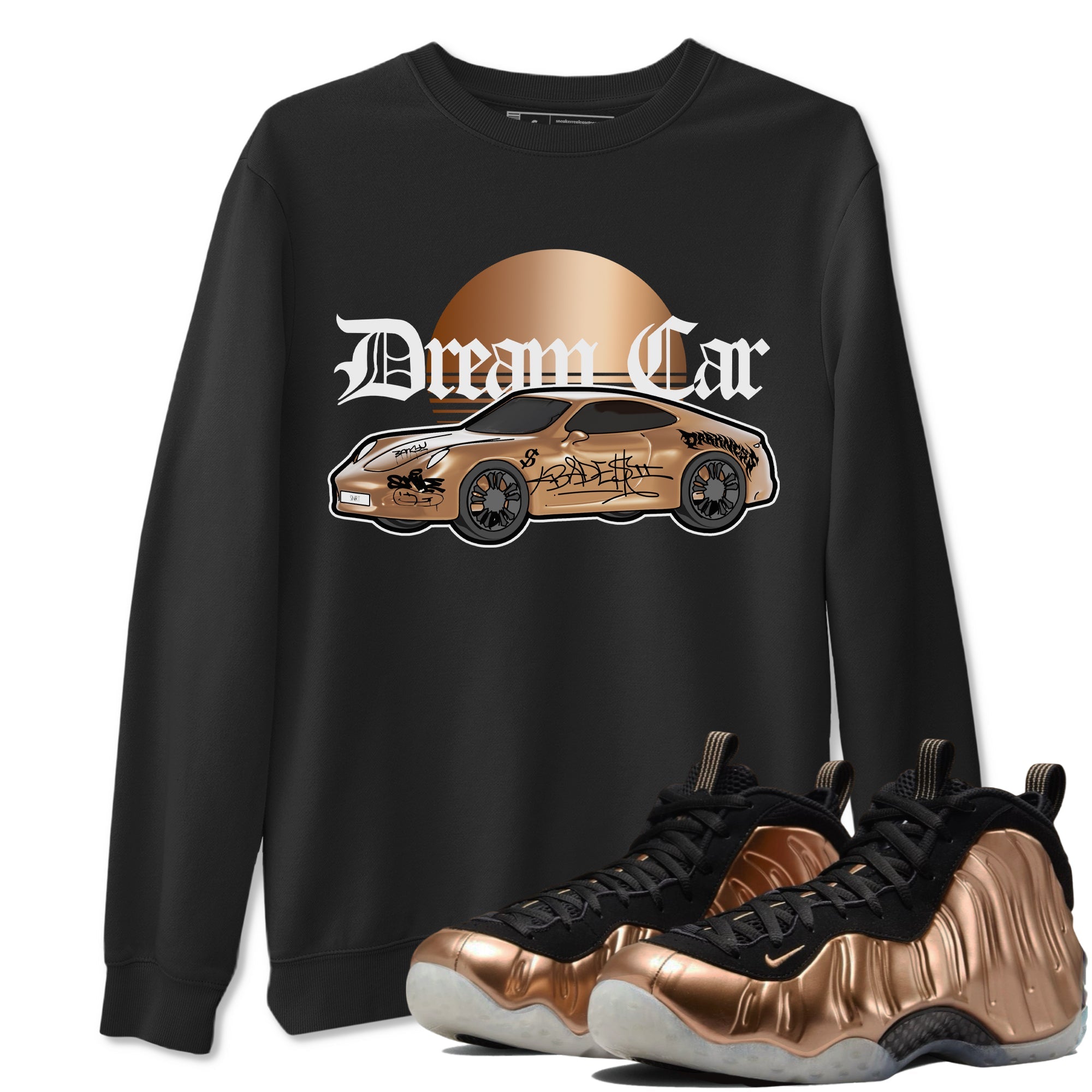 Foams One Metallic Copper shirts to match jordans Dream Car sneaker match tees Air Foamposite One Metallic Copper match shoes to clothes Drip Gear Zone unisex cotton Black 1 shirts
