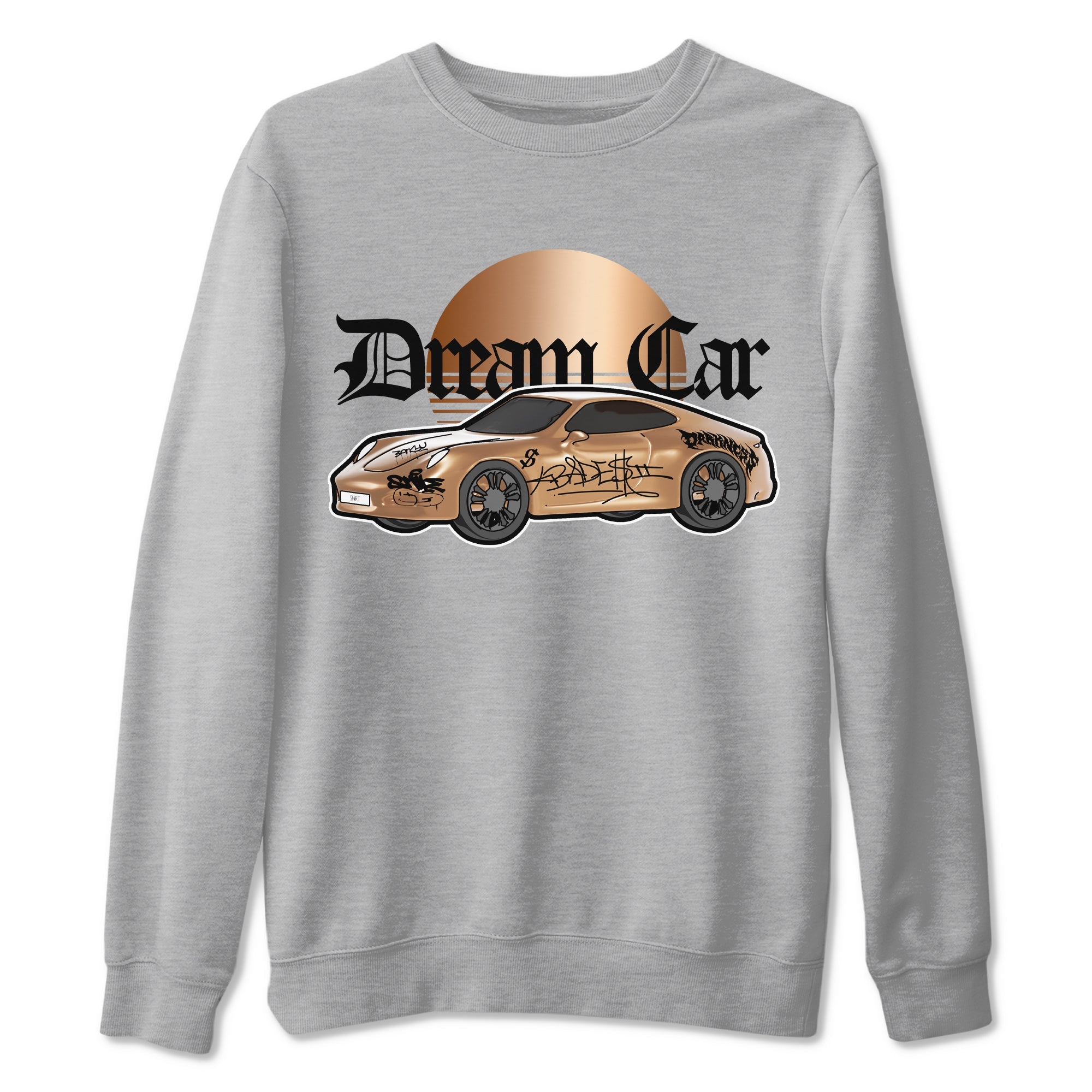 Foams One Metallic Copper shirts to match jordans Dream Car sneaker match tees Air Foamposite One Metallic Copper match shoes to clothes Drip Gear Zone unisex cotton Heather Grey 2 shirts