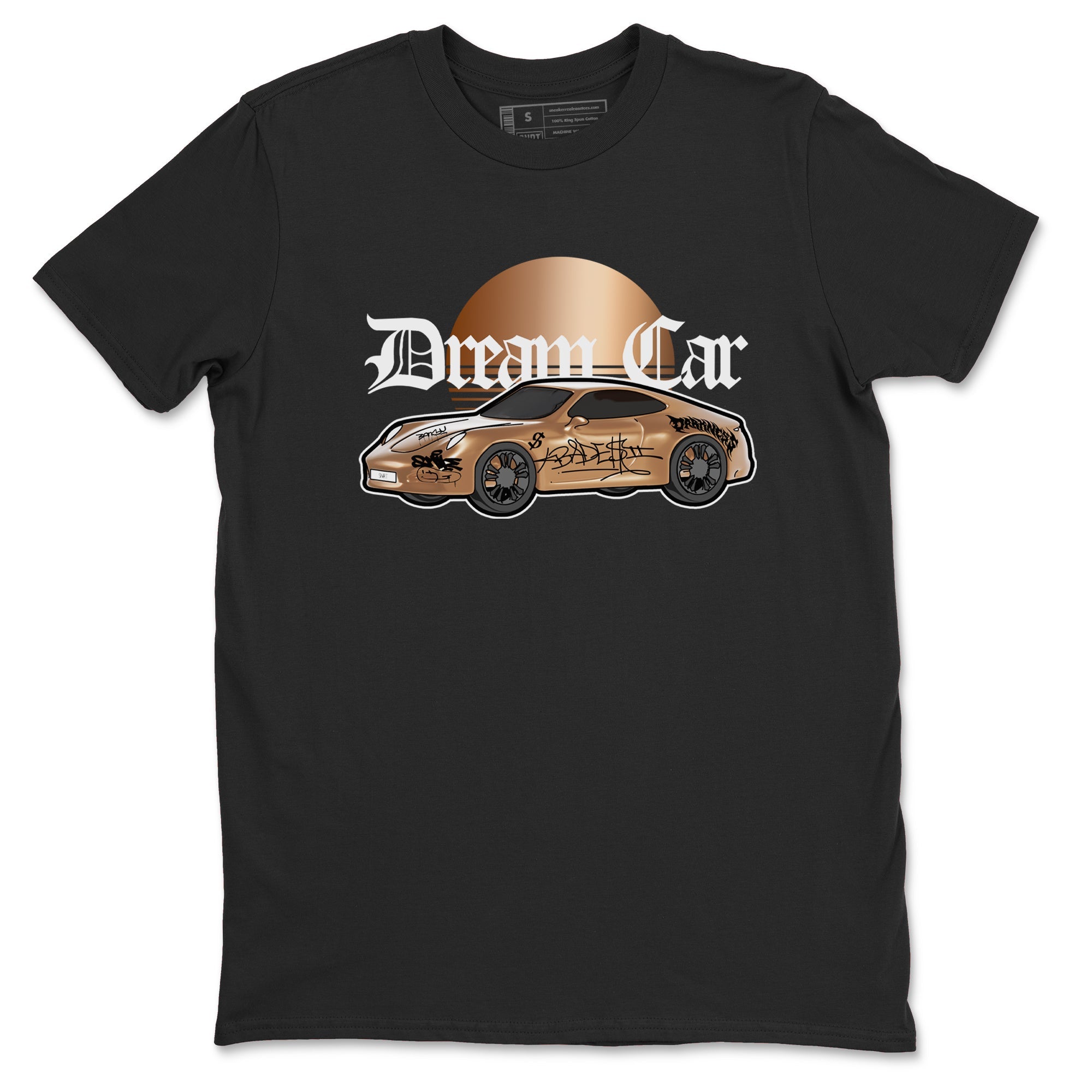 Foams One Metallic Copper shirts to match jordans Dream Car sneaker match tees Air Foamposite One Metallic Copper match shoes to clothes Drip Gear Zone unisex cotton Black 2 shirts