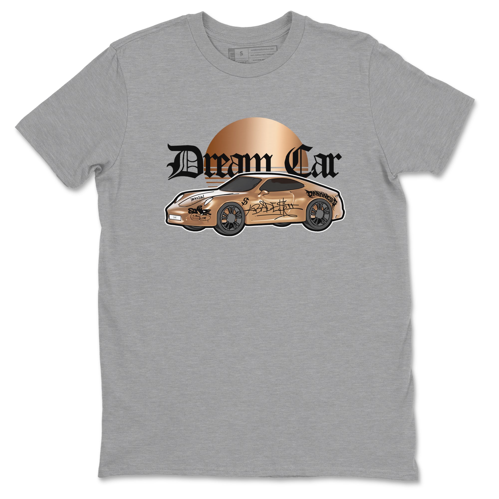 Foams One Metallic Copper shirts to match jordans Dream Car sneaker match tees Air Foamposite One Metallic Copper match shoes to clothes Drip Gear Zone unisex cotton Heather Grey 2 shirts