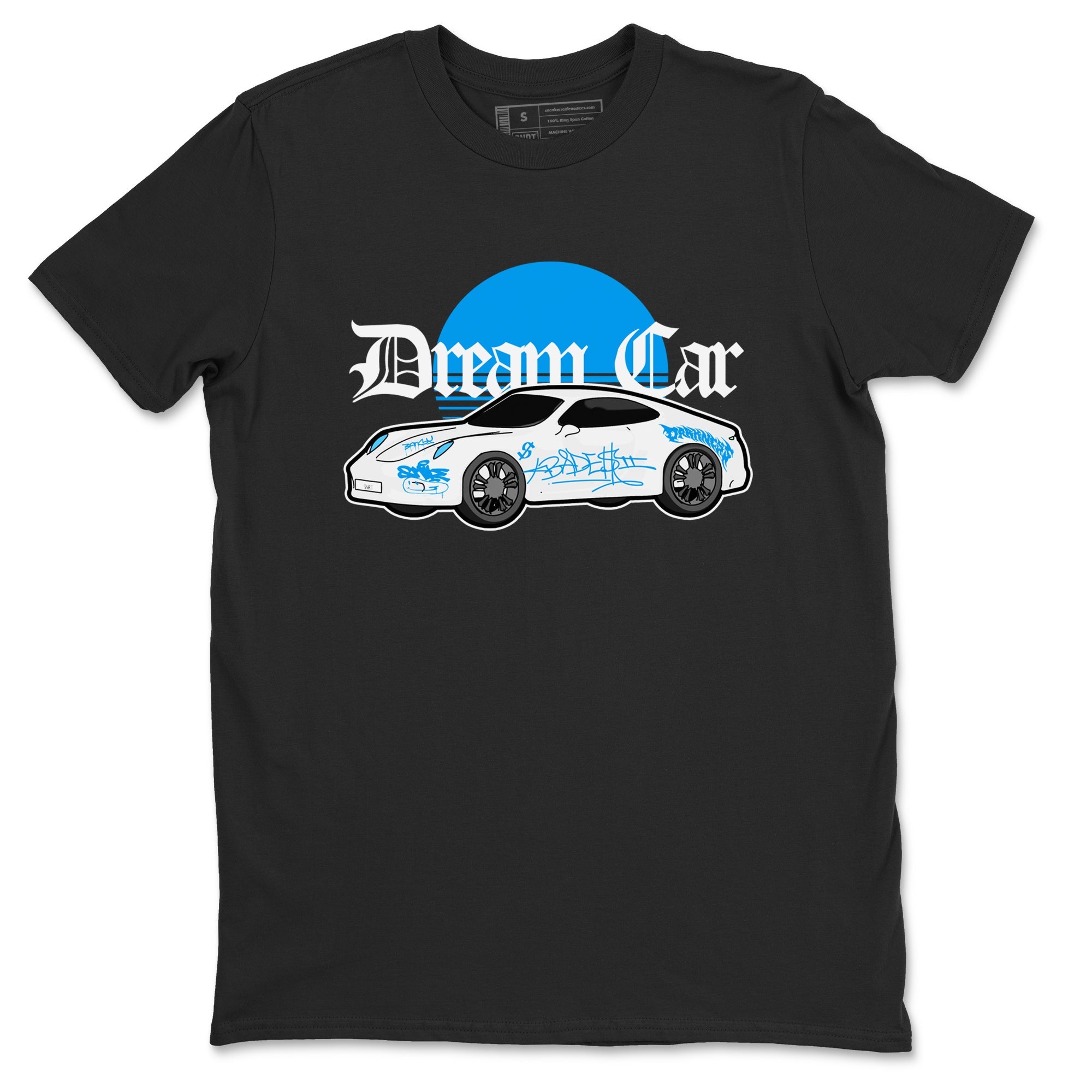 Air Jordan 4 Industrial Blue shirt to match jordans Dream Car sneaker tees Air Jordan 4 Military Blue Drip Gear Zone unisex cotton Black 2 crew neck shirt