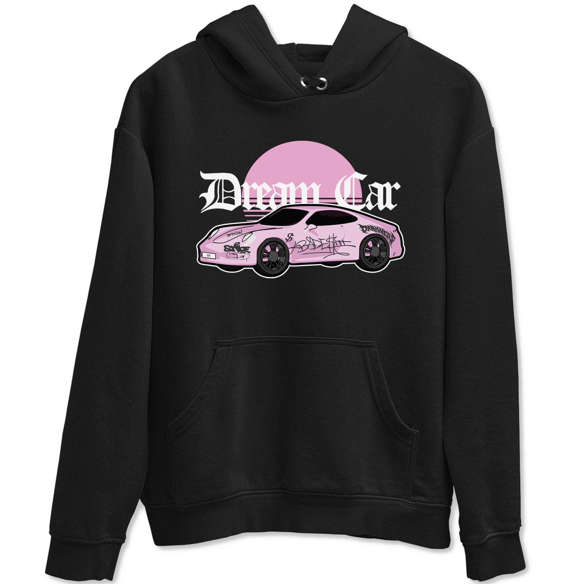 4s Retro Orchid shirts to match jordans Dream Car sneaker match tees Air Jordan 4 WMNS Orchid match shoes to clothes Drip Gear Zone unisex cotton Black 2 shirts