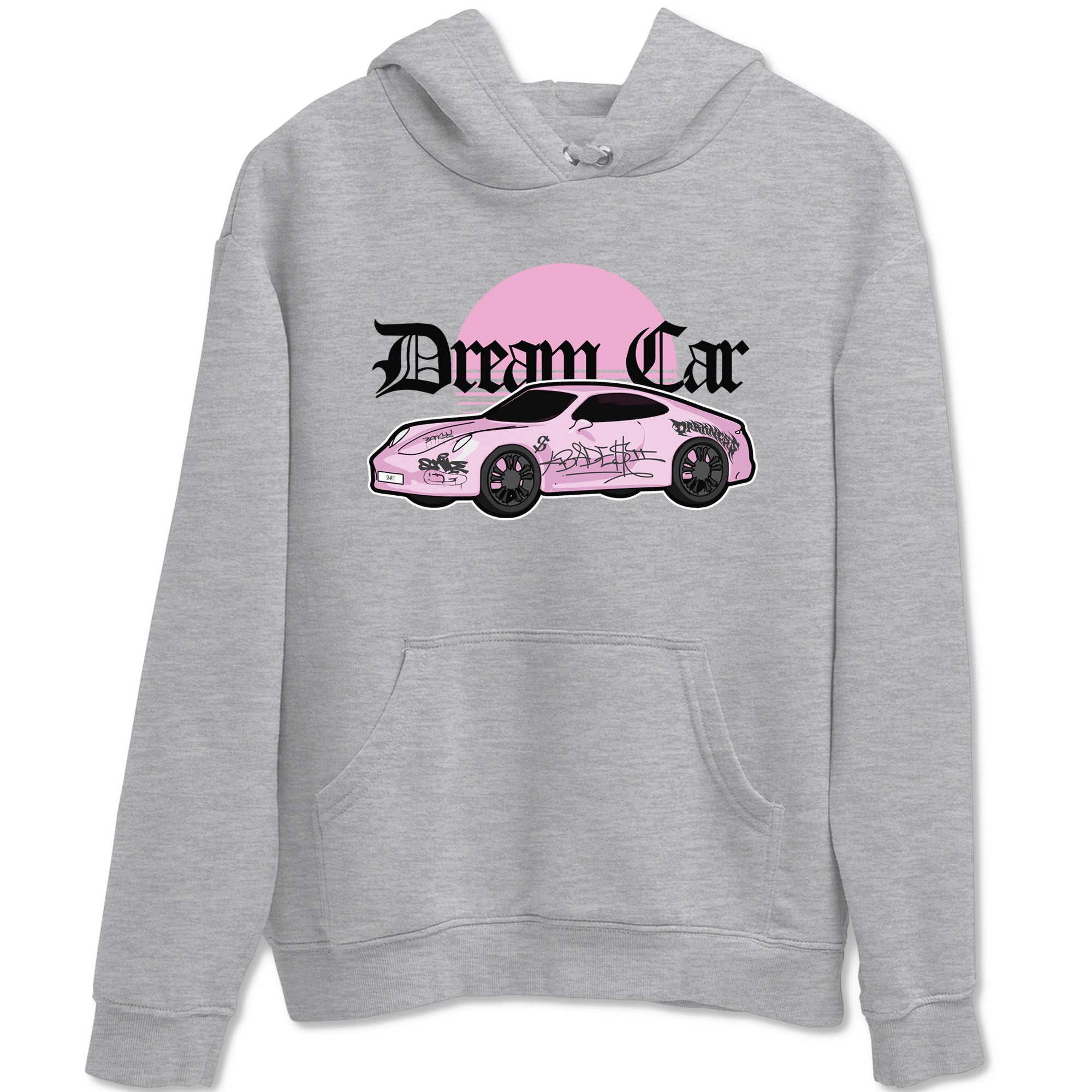 4s Retro Orchid shirts to match jordans Dream Car sneaker match tees Air Jordan 4 WMNS Orchid match shoes to clothes Drip Gear Zone unisex cotton Heather Grey 2 shirts