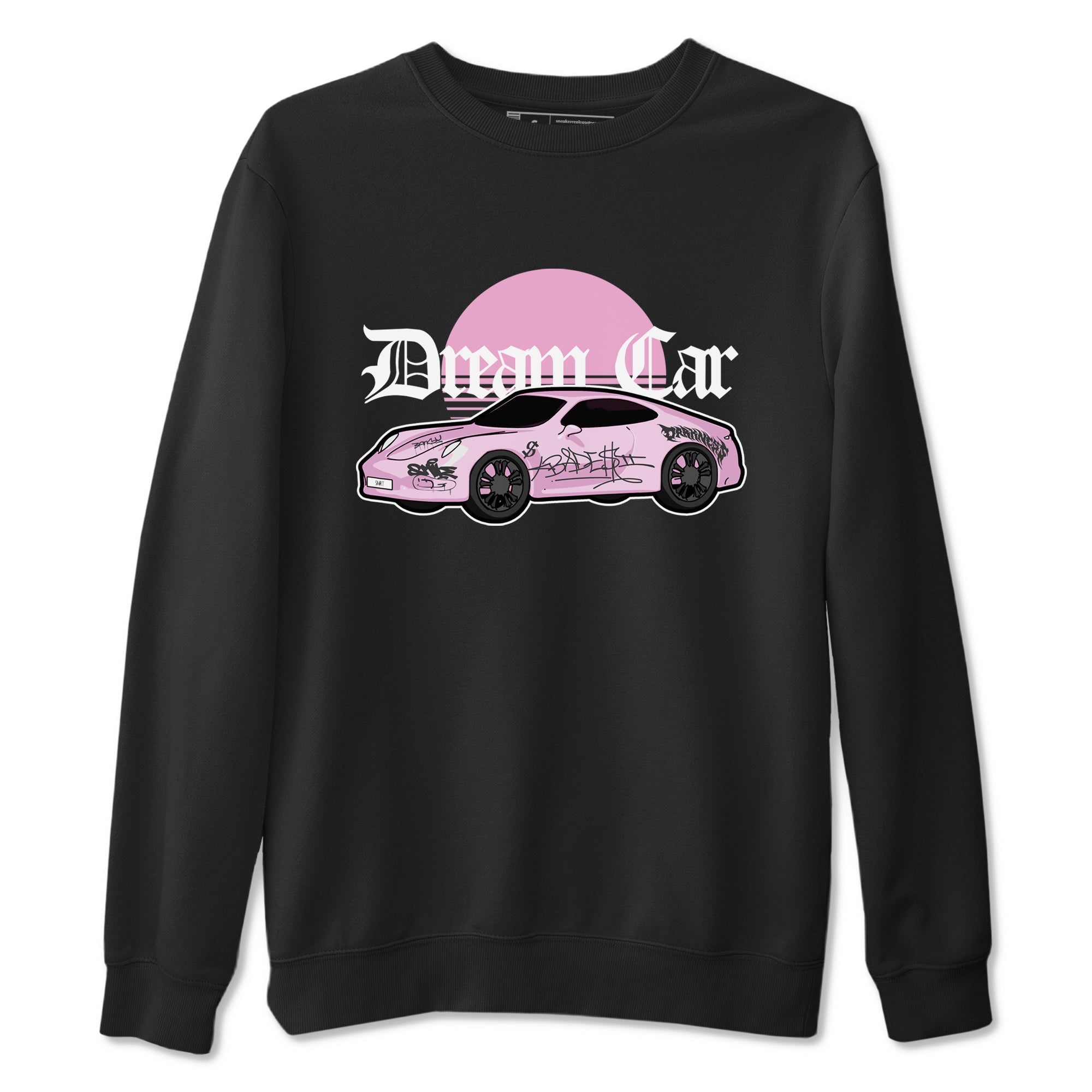 4s Retro Orchid shirts to match jordans Dream Car sneaker match tees Air Jordan 4 WMNS Orchid match shoes to clothes Drip Gear Zone unisex cotton Black 2 shirts